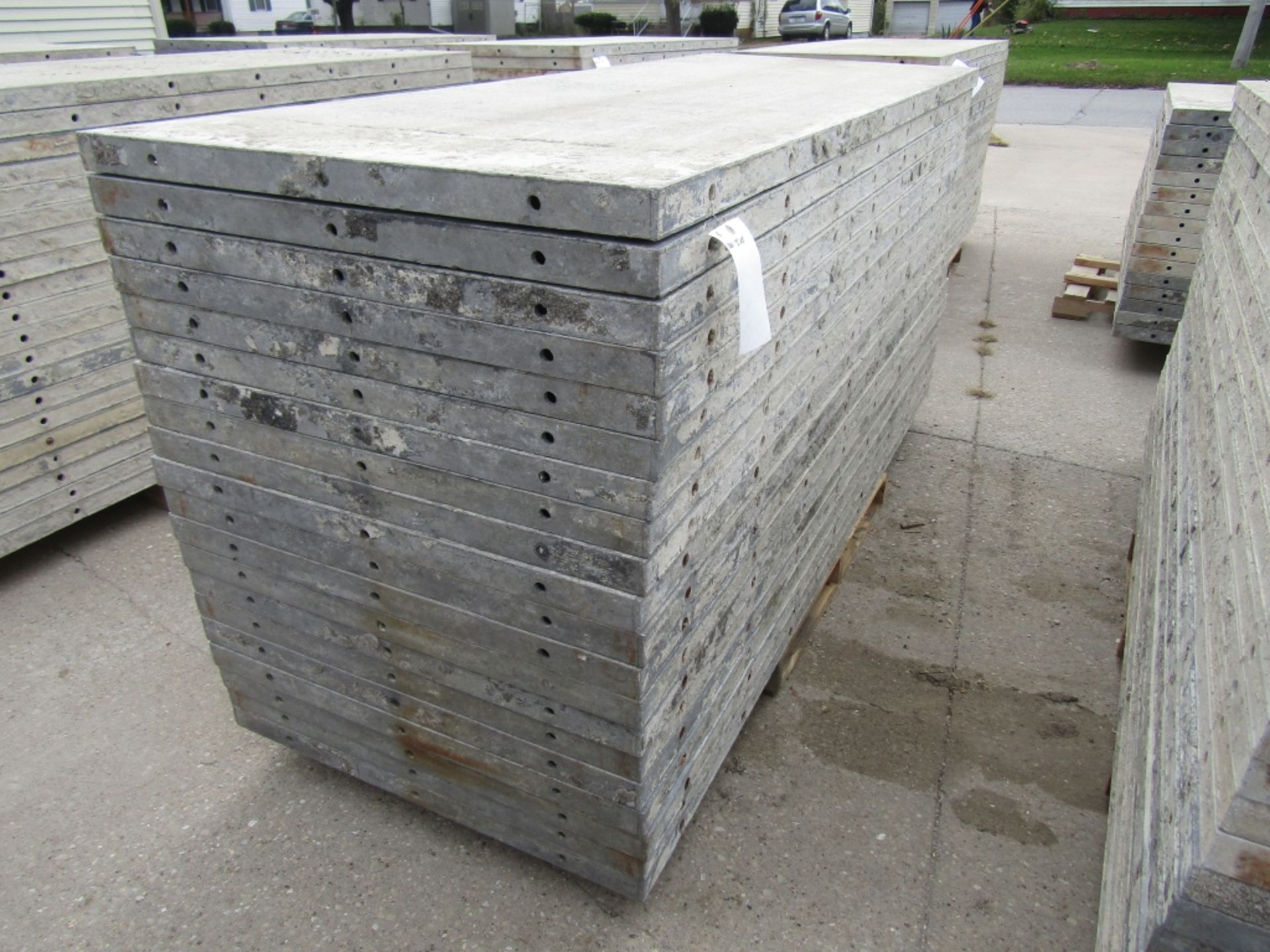 (20) 36" x 8' Durand Concrete Forms, Smooth 6-12 Hole Pattern, Attached Hardware, Located in Mt.