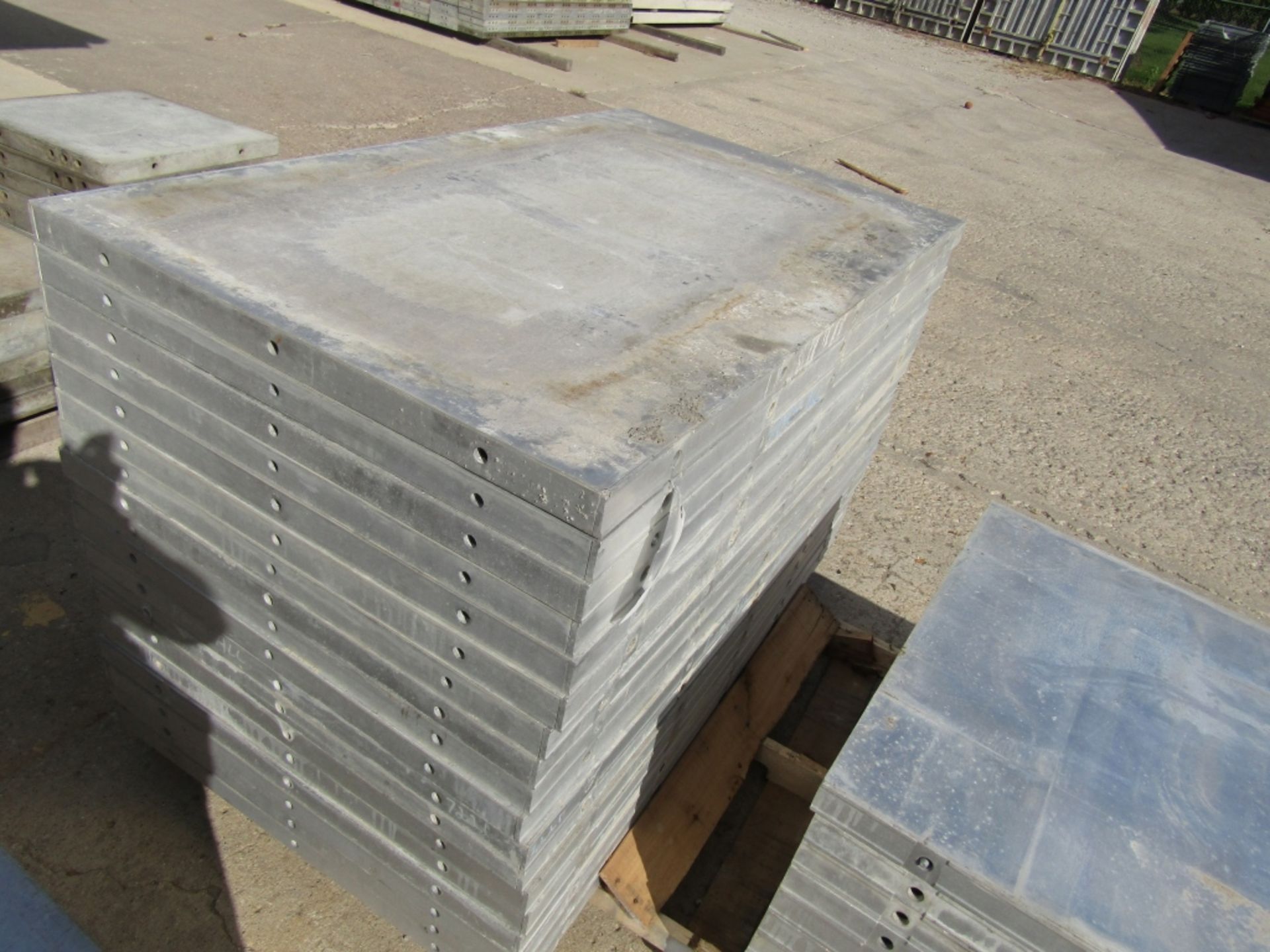 (15) 36" x 5' New Durand Concrete Forms, Smooth 6-12 Hole Pattern, Attached Hardware, Located in Mt. - Image 2 of 4