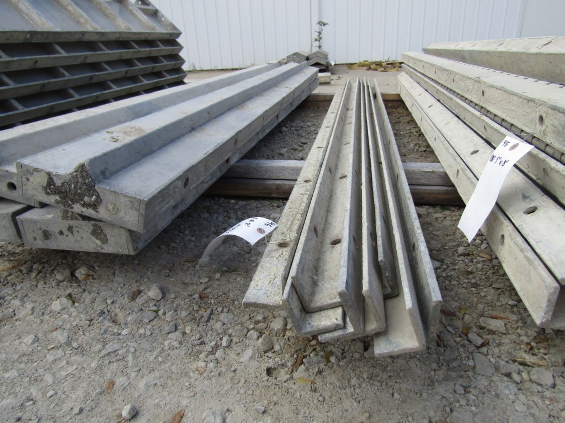 (8) 8' Durand Concrete Forms Angles, Smooth 6-12 Hole Pattern, Located in Mt. Pleasant, IA