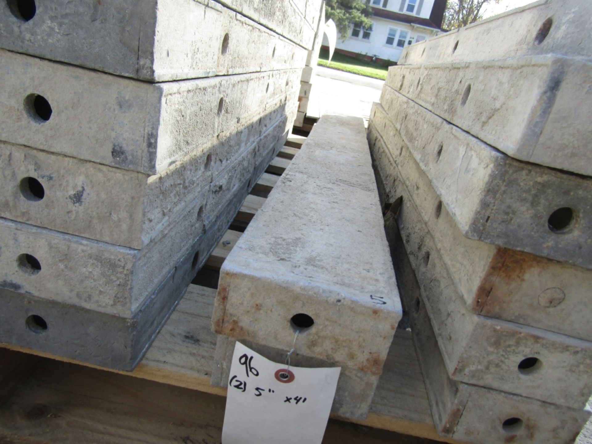 (2) 5" x 4' Durand Concrete Forms, Smooth 6-12 Hole Pattern, Located in Mt. Pleasant, IA