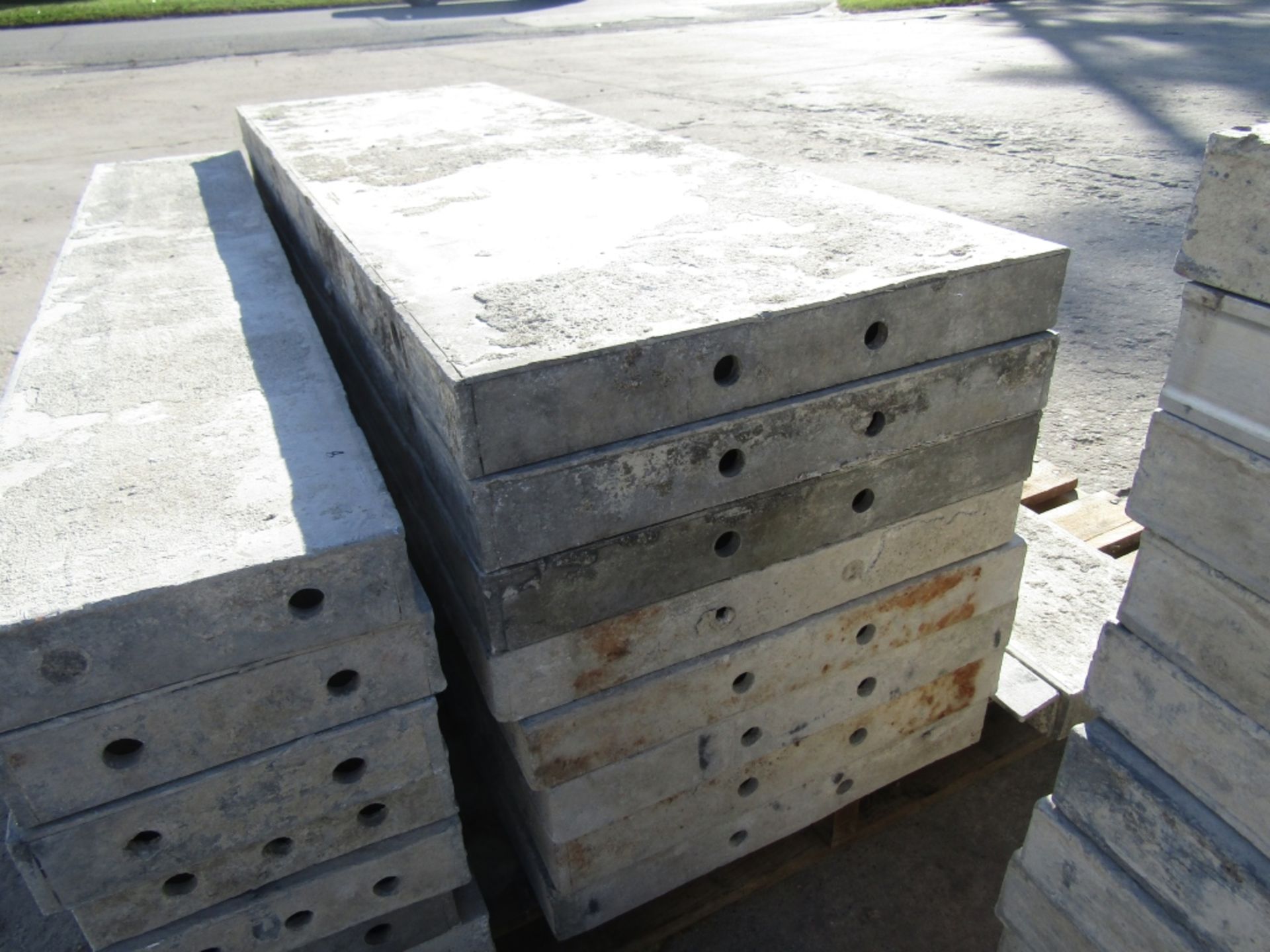(8) 16" x 4' Durand Concrete Forms, Smooth 6-12 Hole Pattern, Attached Hardware, Located in Mt. - Image 2 of 2