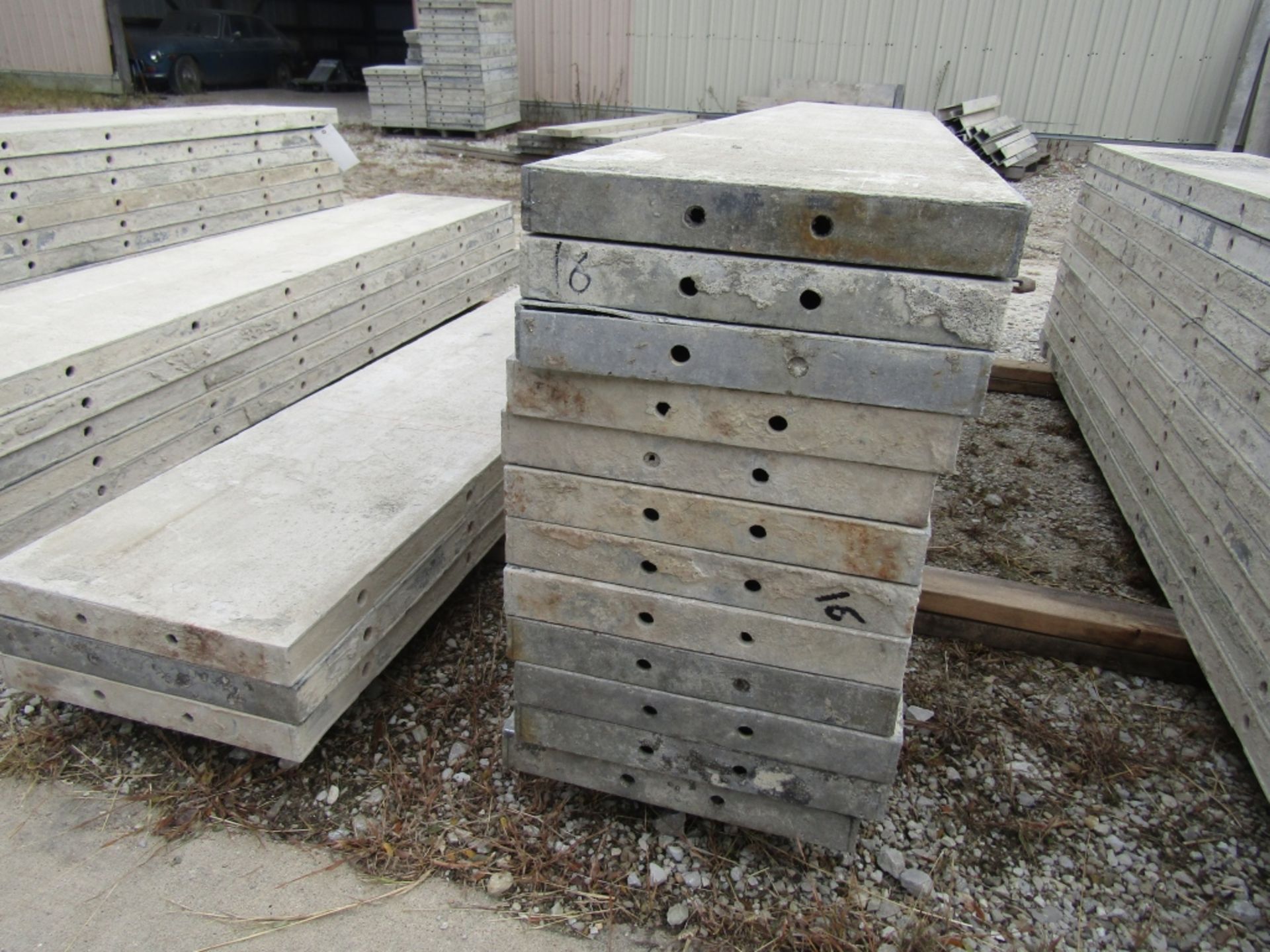 (23) 16" x 8' Durand Concrete Forms, Smooth 6-12 Hole Pattern, Attached Hardware, Located in Mt. - Image 4 of 4