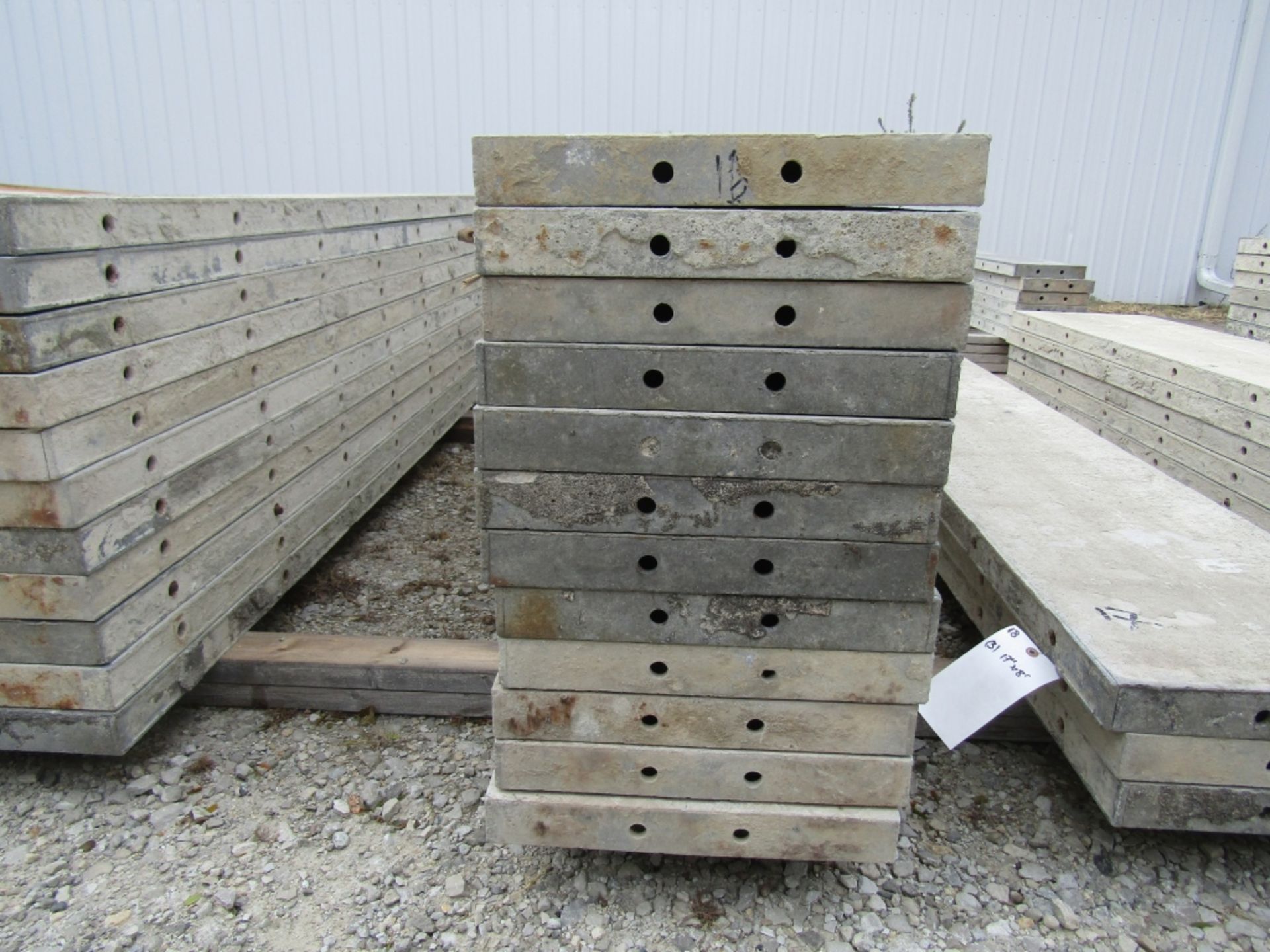 (23) 16" x 8' Durand Concrete Forms, Smooth 6-12 Hole Pattern, Attached Hardware, Located in Mt. - Bild 3 aus 4