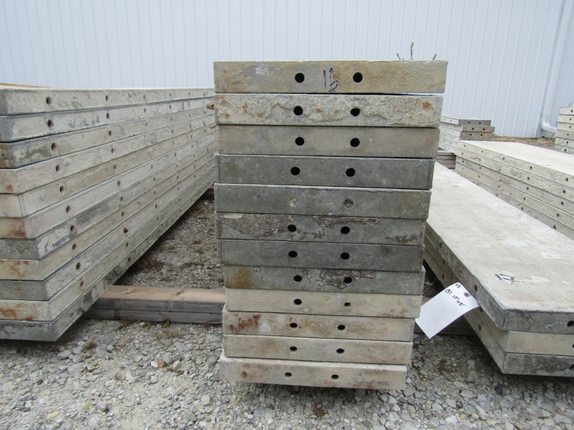 (23) 16" x 8' Durand Concrete Forms, Smooth 6-12 Hole Pattern, Attached Hardware, Located in Mt. - Image 3 of 4