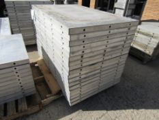 (15) 36" x 5' New Durand Concrete Forms, Smooth 6-12 Hole Pattern, Attached Hardware, Located in Mt.