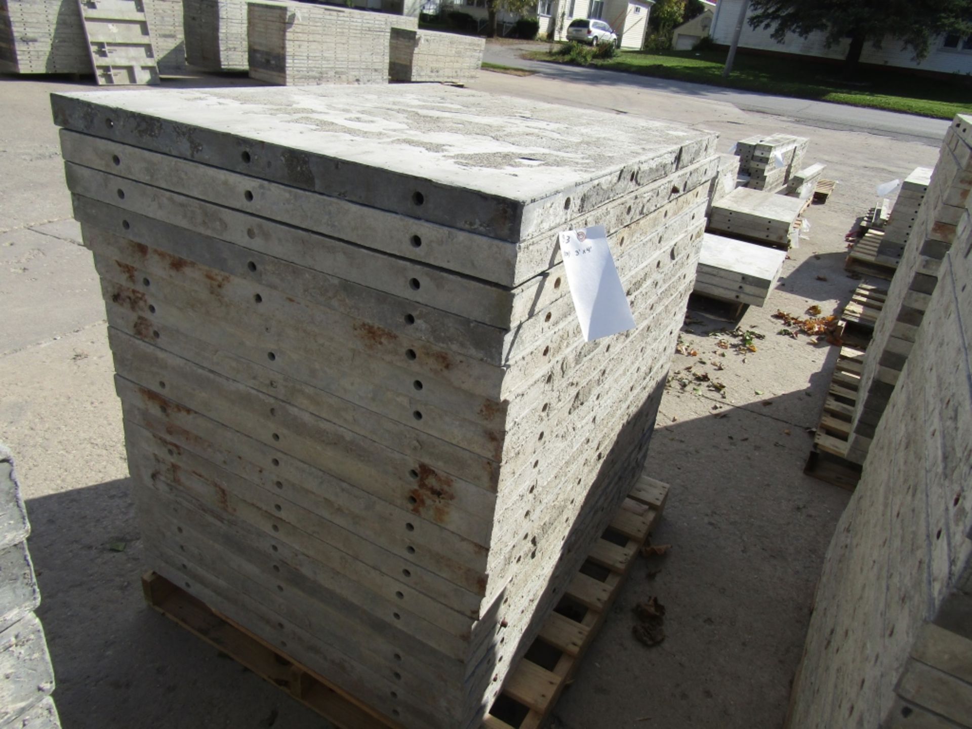 (20) 36" x 4' Durand Concrete Forms, Smooth 6-12 Hole Pattern, Attached Hardware, Located in Mt.