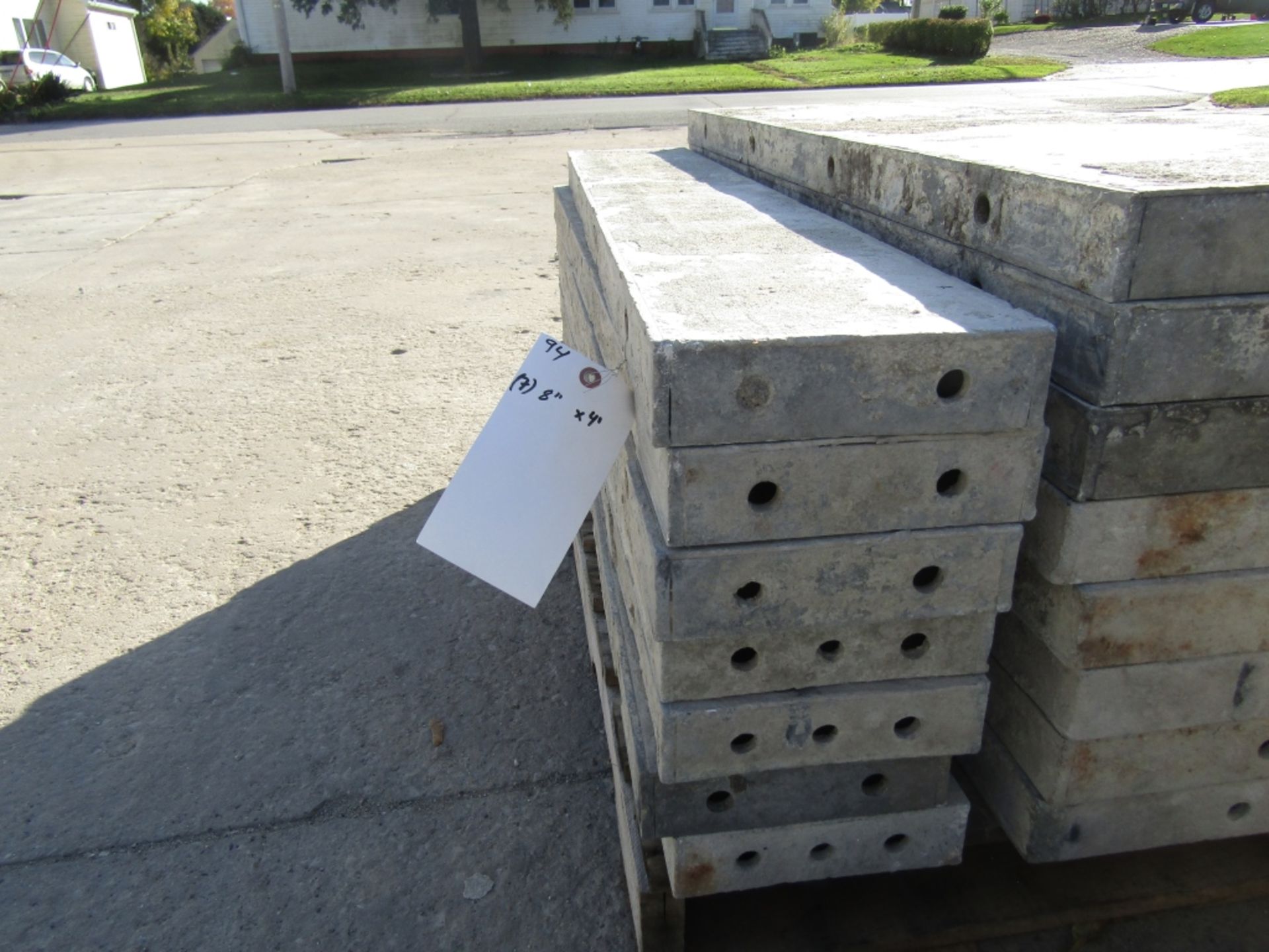 (7) 8" x 4' Durand Concrete Forms, Smooth 6-12 Hole Pattern, Located in Mt. Pleasant, IA