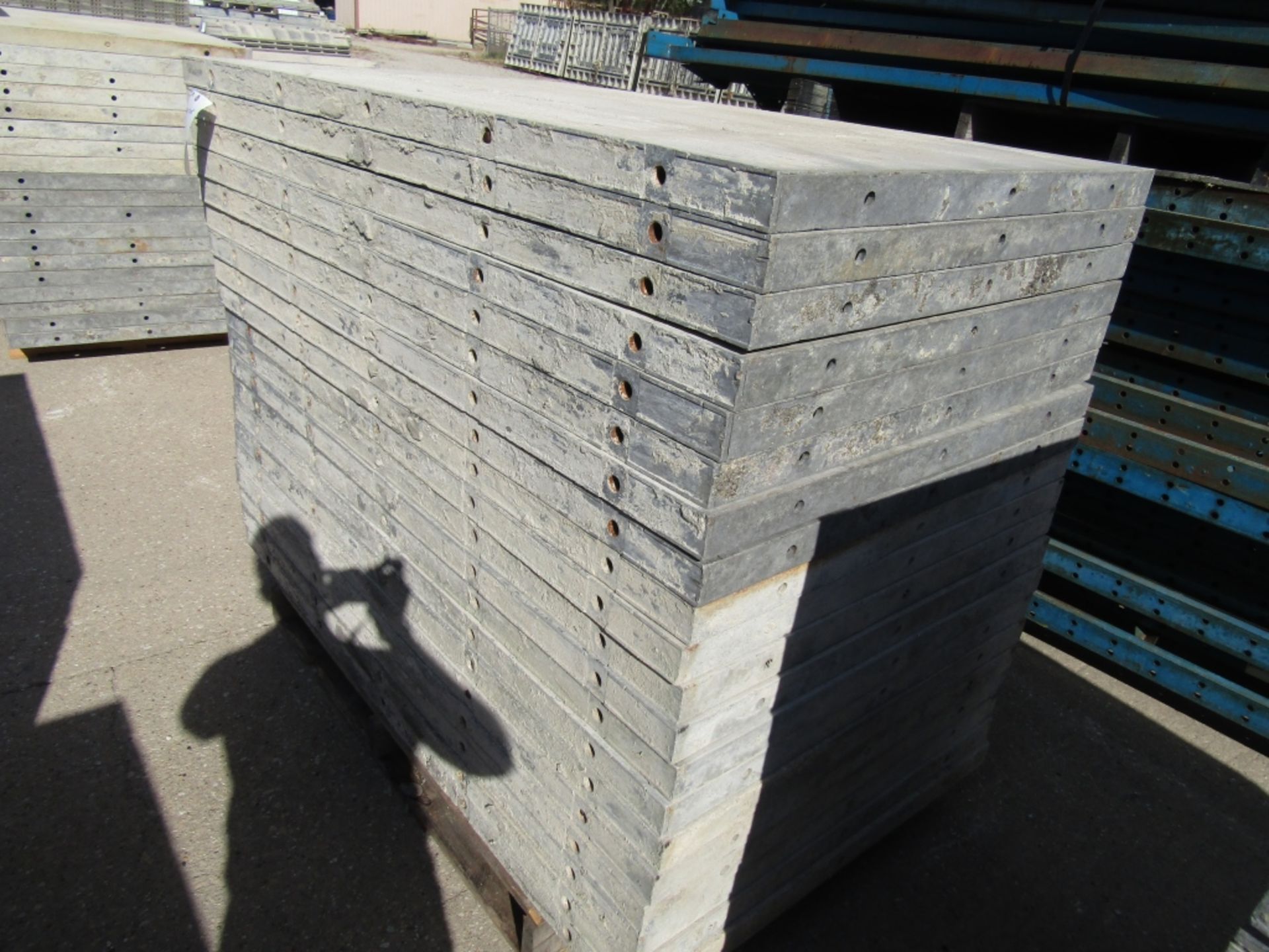 (20) 36" x 5' Durand Concrete Forms, Smooth 6-12 Hole Pattern, Attached Hardware, Located in Mt. - Image 2 of 4