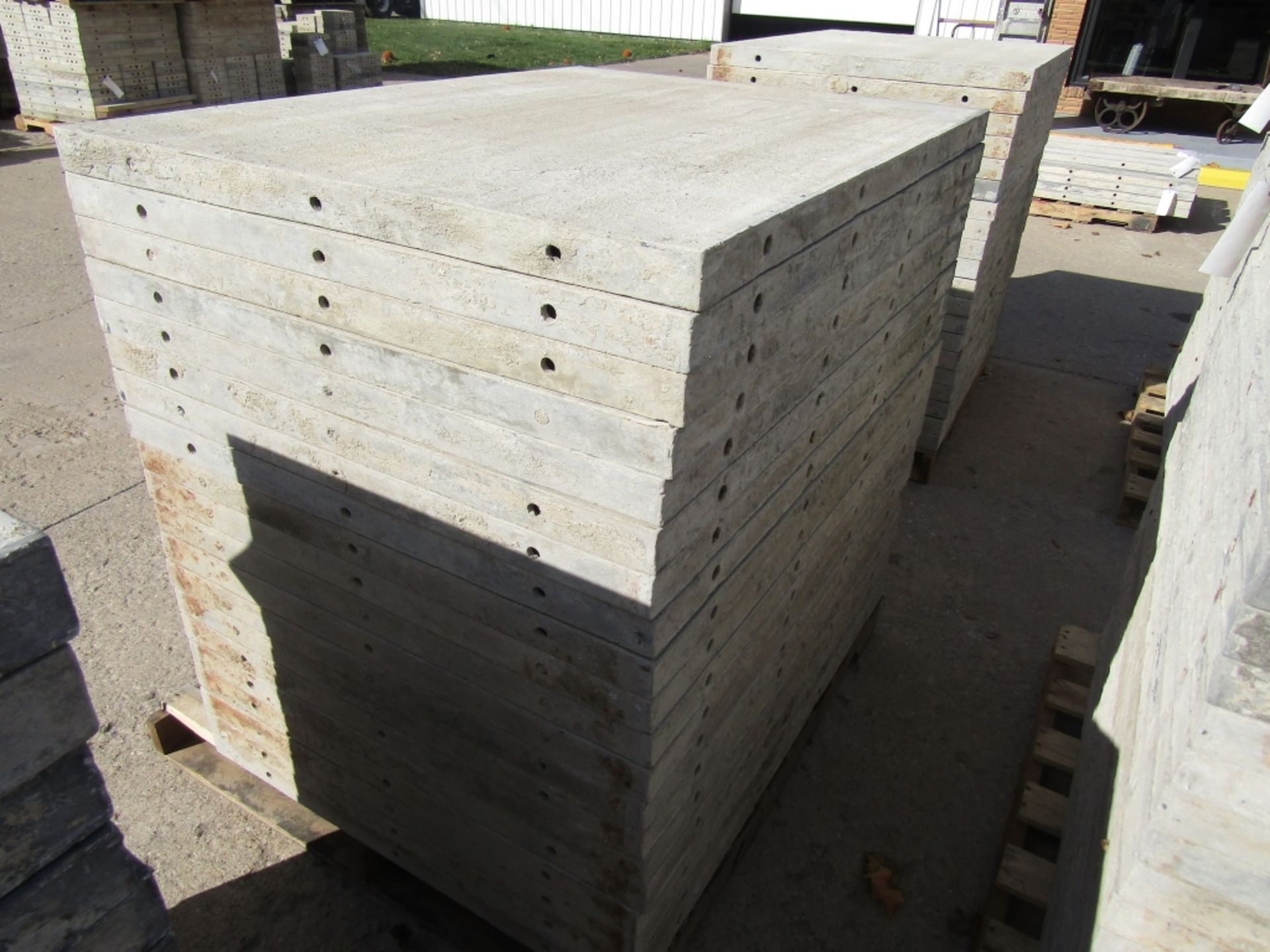 (20) 36" x 4' Durand Concrete Forms, Smooth 6-12 Hole Pattern, Attached Hardware, Located in Mt. - Image 3 of 4