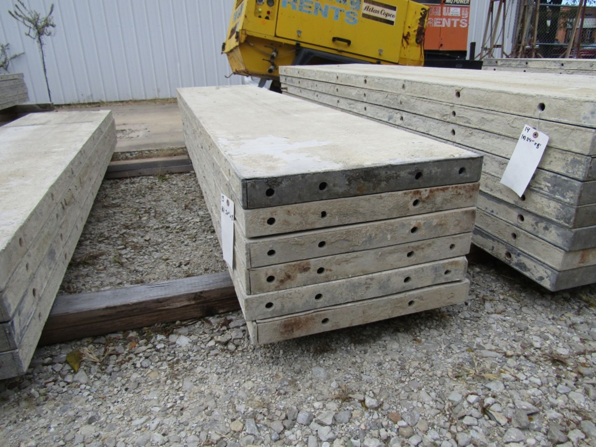 (6) 20" x 8' Durand Concrete Forms, Smooth 6-12 Hole Pattern, Attached Hardware, Located in Mt.