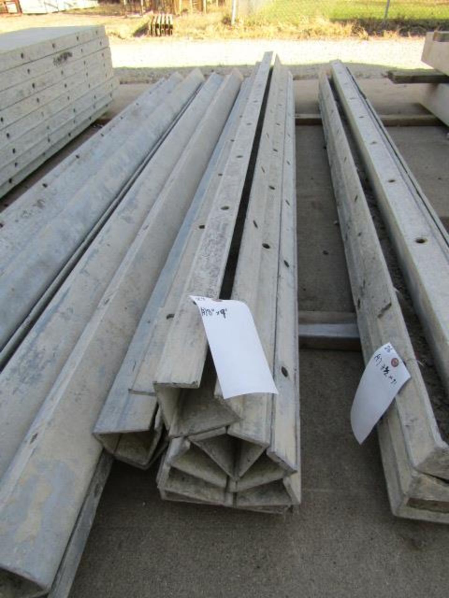 (7) 4" x 4" x 9' Western Concrete Forms Hinged, Smooth 6-12 Hole Pattern, Located in Mt. Pleasant,