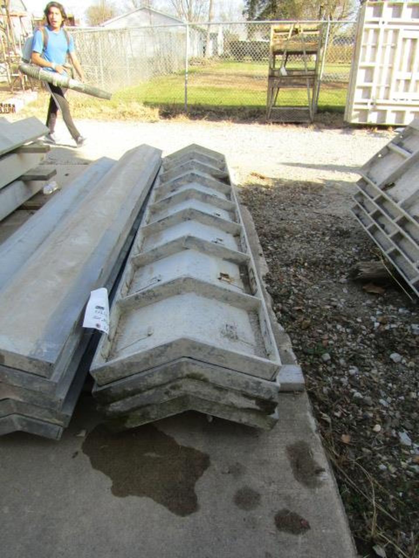 (4) 9" x 9" x 8' 45 DEG Corners, Western Concrete Forms, Smooth 6-12 Hole Pattern, Located in Mt.