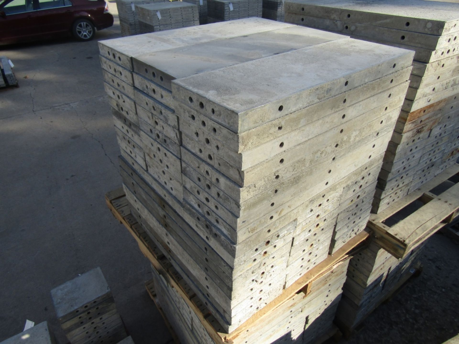 (51) 12" x 3' Durand Cap Concrete Forms, Smooth 6-12 Hole Pattern Located in Mt. Pleasant, IA