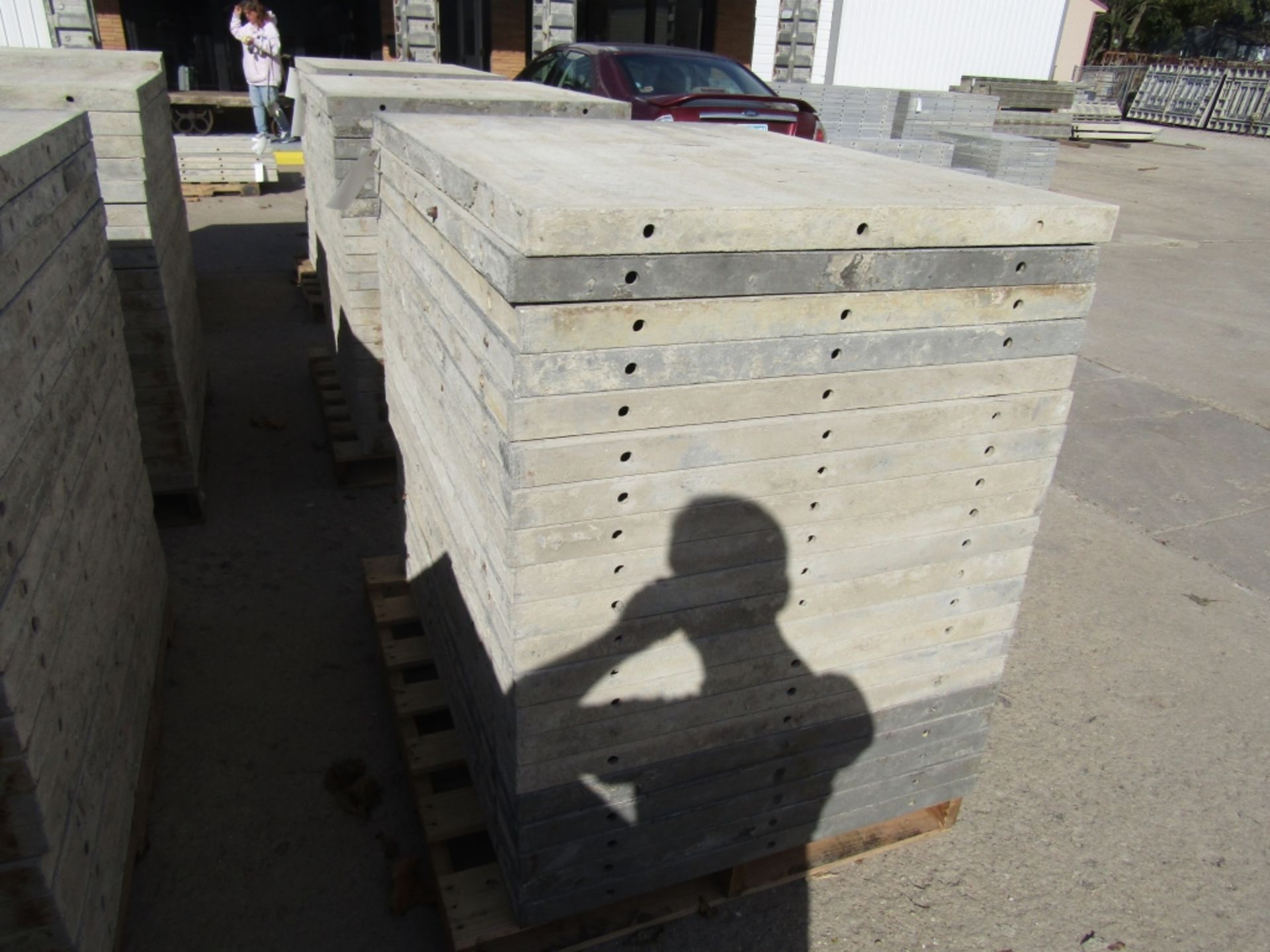 (20) 36" x 4' Durand Concrete Forms, Smooth 6-12 Hole Pattern, Attached Hardware, Located in Mt. - Image 4 of 4