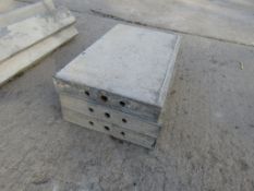 (3) 20" x 1' Durand Cap Concrete Forms , Smooth 6-12 Hole Pattern, Located in Mt. Pleasant, IA