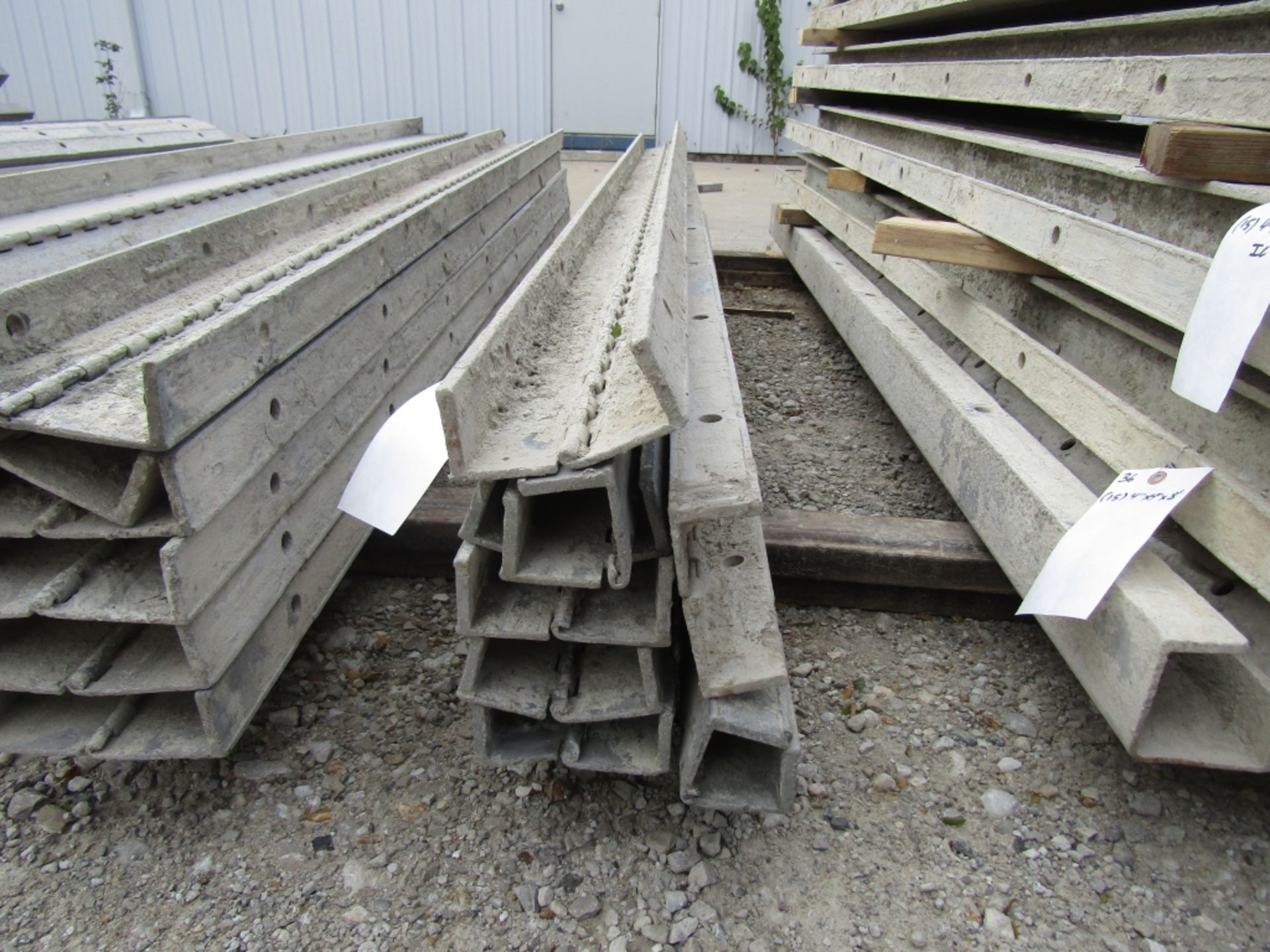 (7) 2 1/2" x 8' Durand Concrete Forms Hinged, Smooth 6-12 Hole Pattern, Located in Mt. Pleasant, IA