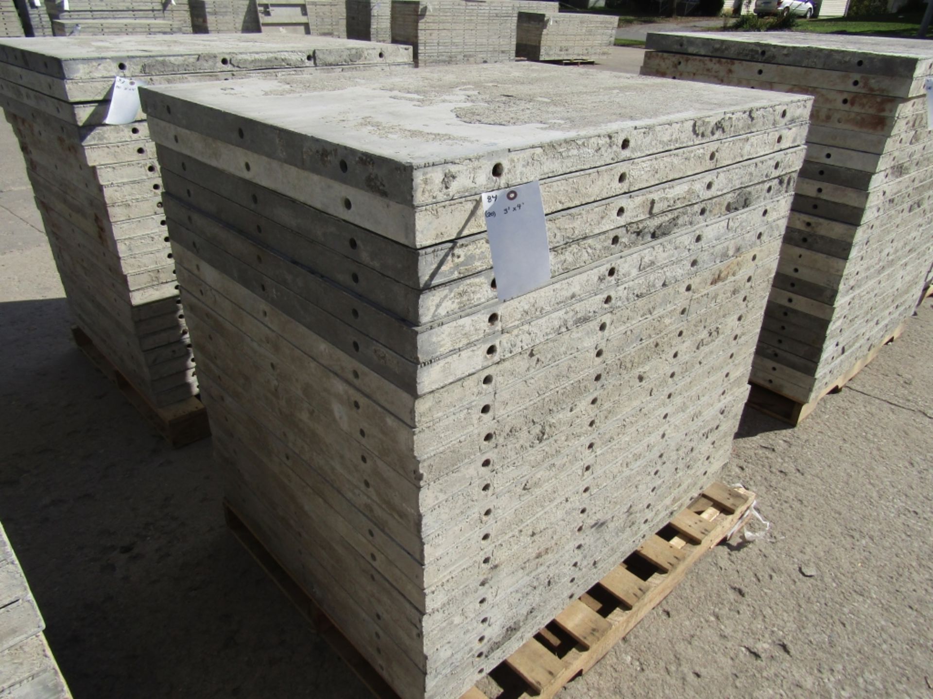 (20) 36" x 4' Durand Concrete Forms, Smooth 6-12 Hole Pattern, Attached Hardware, Located in Mt.