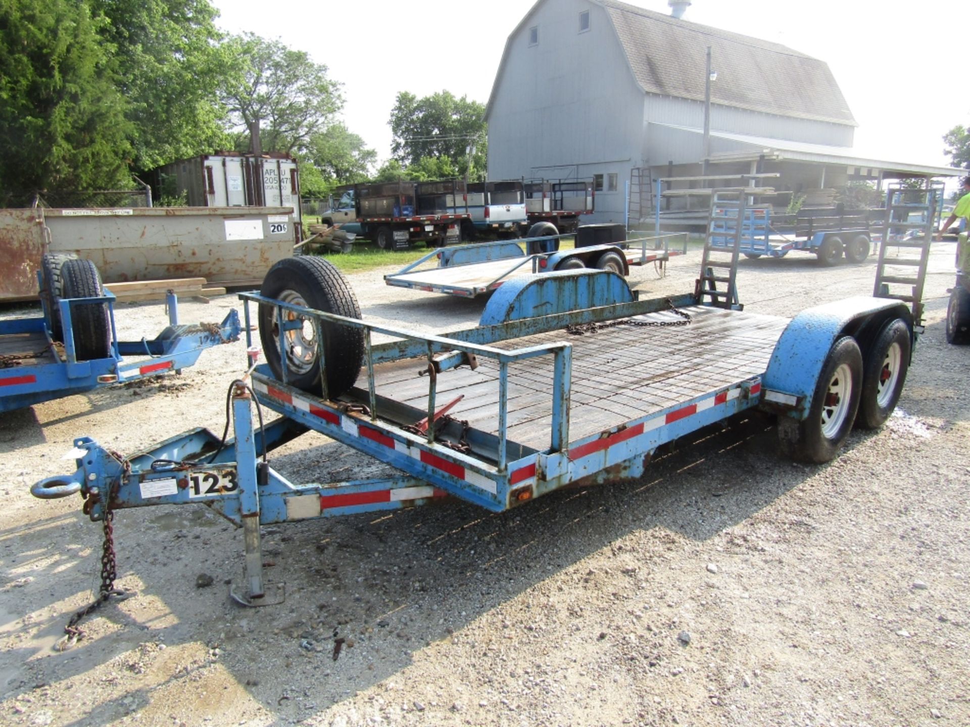 2002 Cronkhite Tandem Axle Trailer, VIN # 47326202421101123, Ramps 16'4" x 6' 6" Wood Deck, - Image 2 of 8