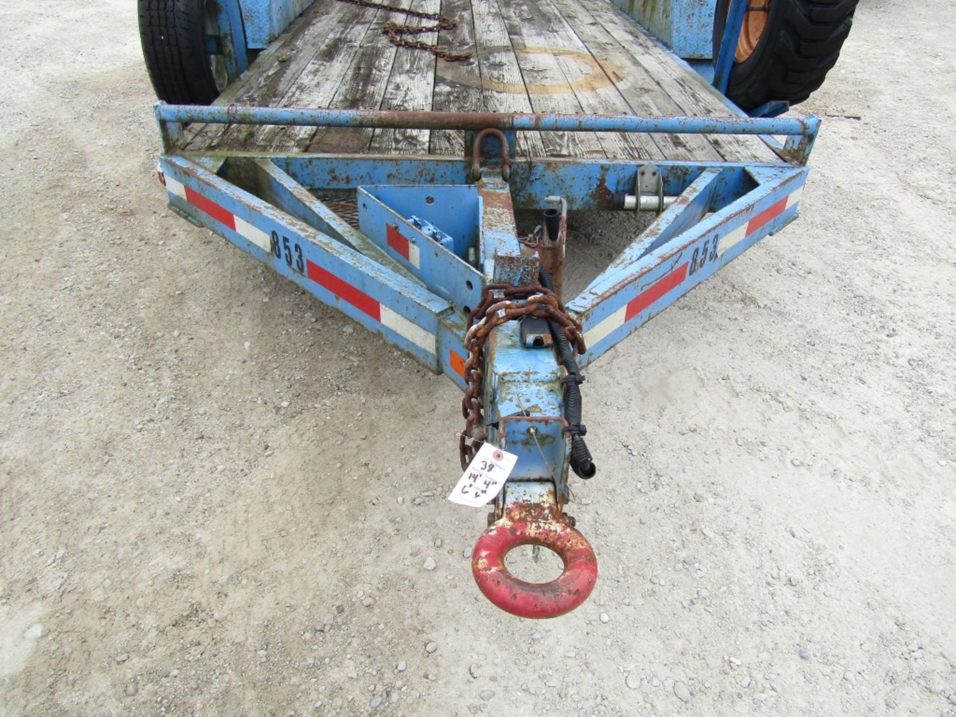 1999 Mobile Mfg. Tandem Axle Trailer, VIN # 1M9FA142XX131988503, Ramps 14' 4" x 6'6", Wood Deck, - Image 4 of 8