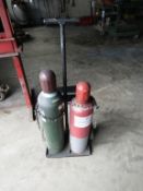 Acetylene & Oxygen Tanks on Cart