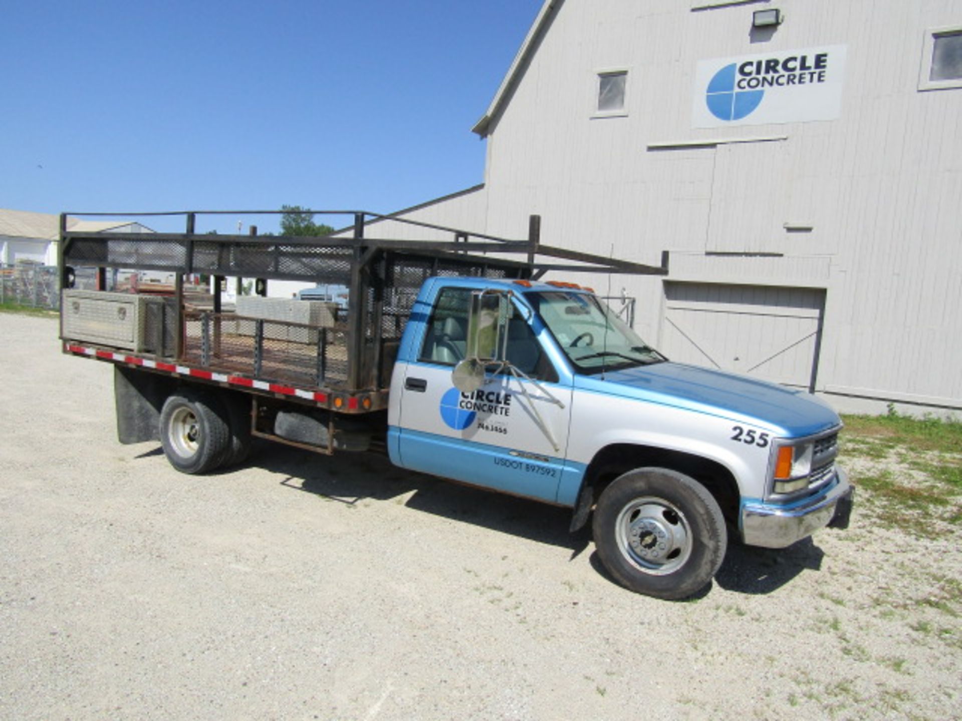 1999 Chevy 3500 Form Pick Up w/Tool Boxes, 9' Bed, Model GMT-400, Dually, VIN #1GBJC34J0XF063255,