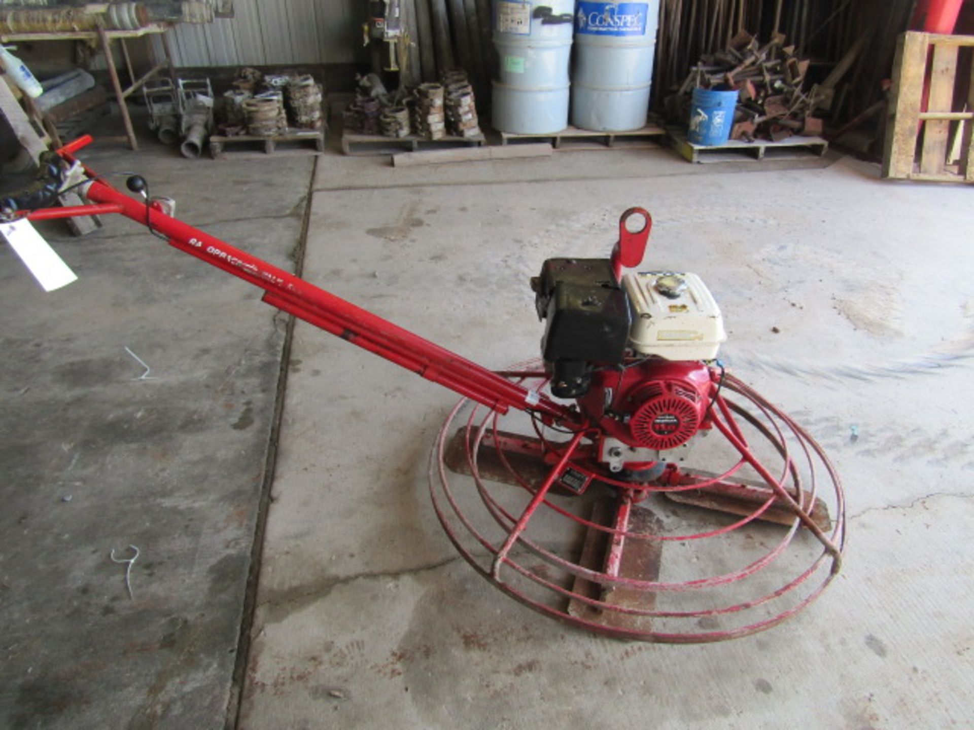 Allen Power Trowel, Model #446SDBasic, Serial #46D0404004, GX340 Honda 11 hp Motor,