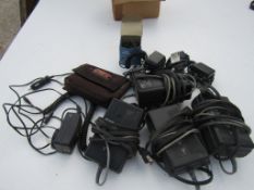 (10) Miscellaneous battery chargers, (1) Topcon BC-27 Battery charger, (1) Topcon BC27BR, (1)