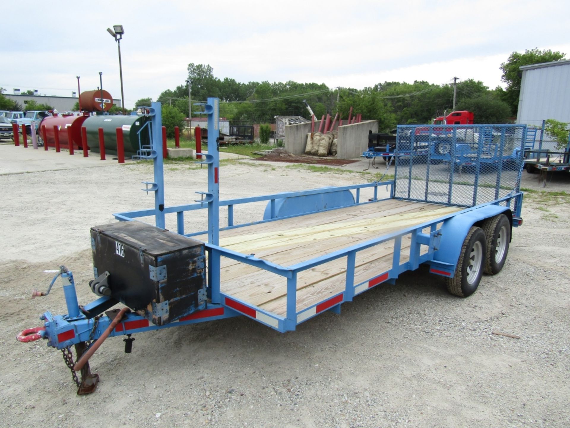 1995 Jamar Tandem Axle Trailer, VIN #4AJFS1629SJ013416, Tool Box, Ramps 16'4" x 6'6", Wood Deck, - Image 2 of 6