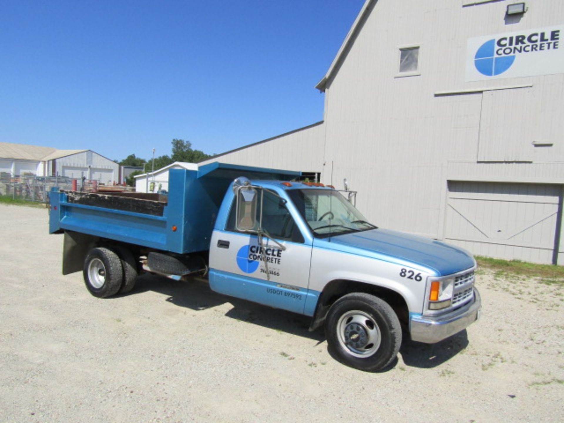 1999 Chevy 3500 Dump Truck, with 10' Bed, Dually, VIN #1GBJC34R7XF001826, 155512 miles, Automatic