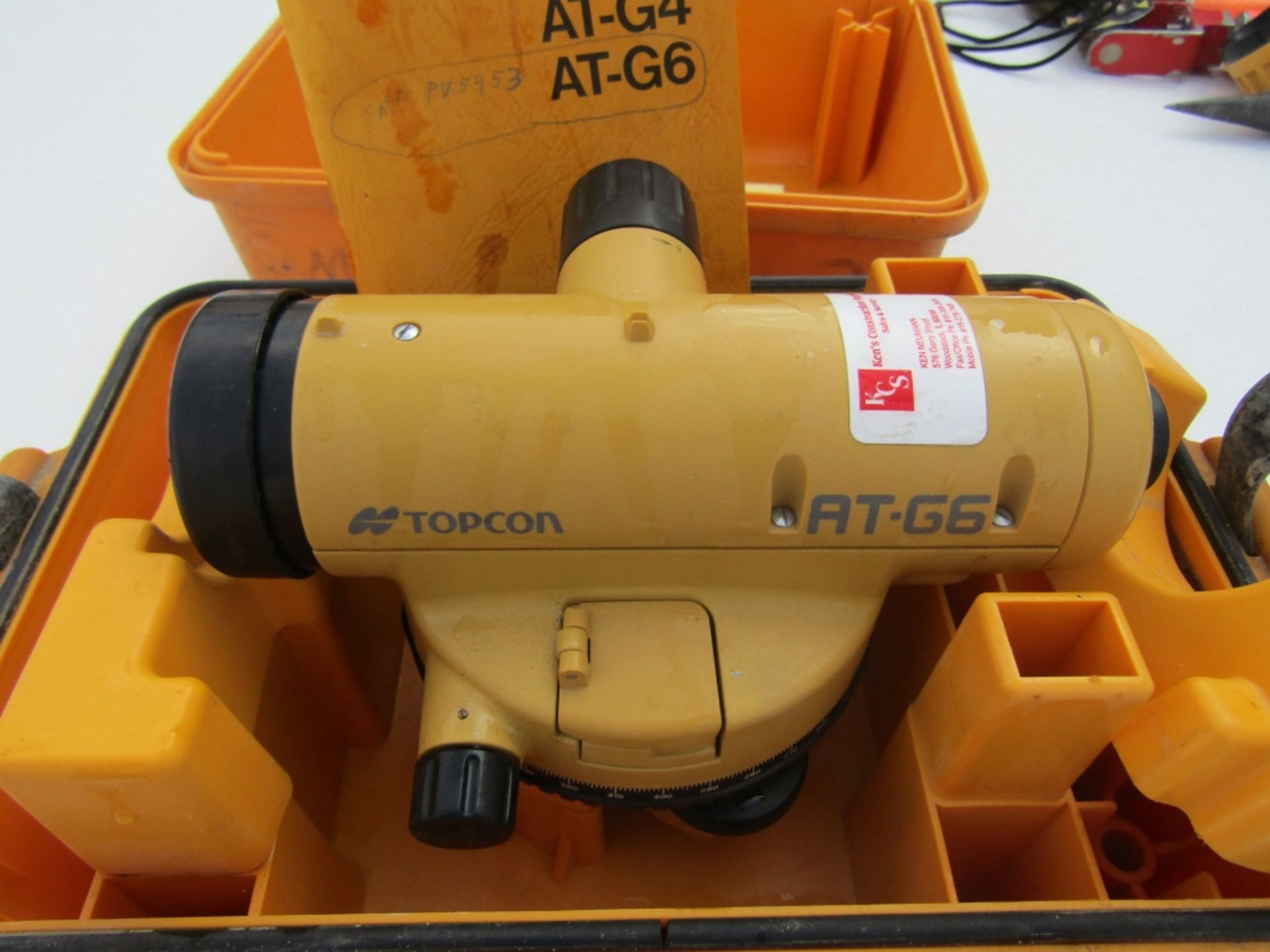 Topcon AT-G6 Auto Level, Model AT-G6, Serial #PV5453, - Image 2 of 3