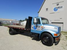 1991 International 4700LP Flat Bed Truck, 4x2 Dually, Model #4170, VIN #1HTSLNEM8MH339852,184155