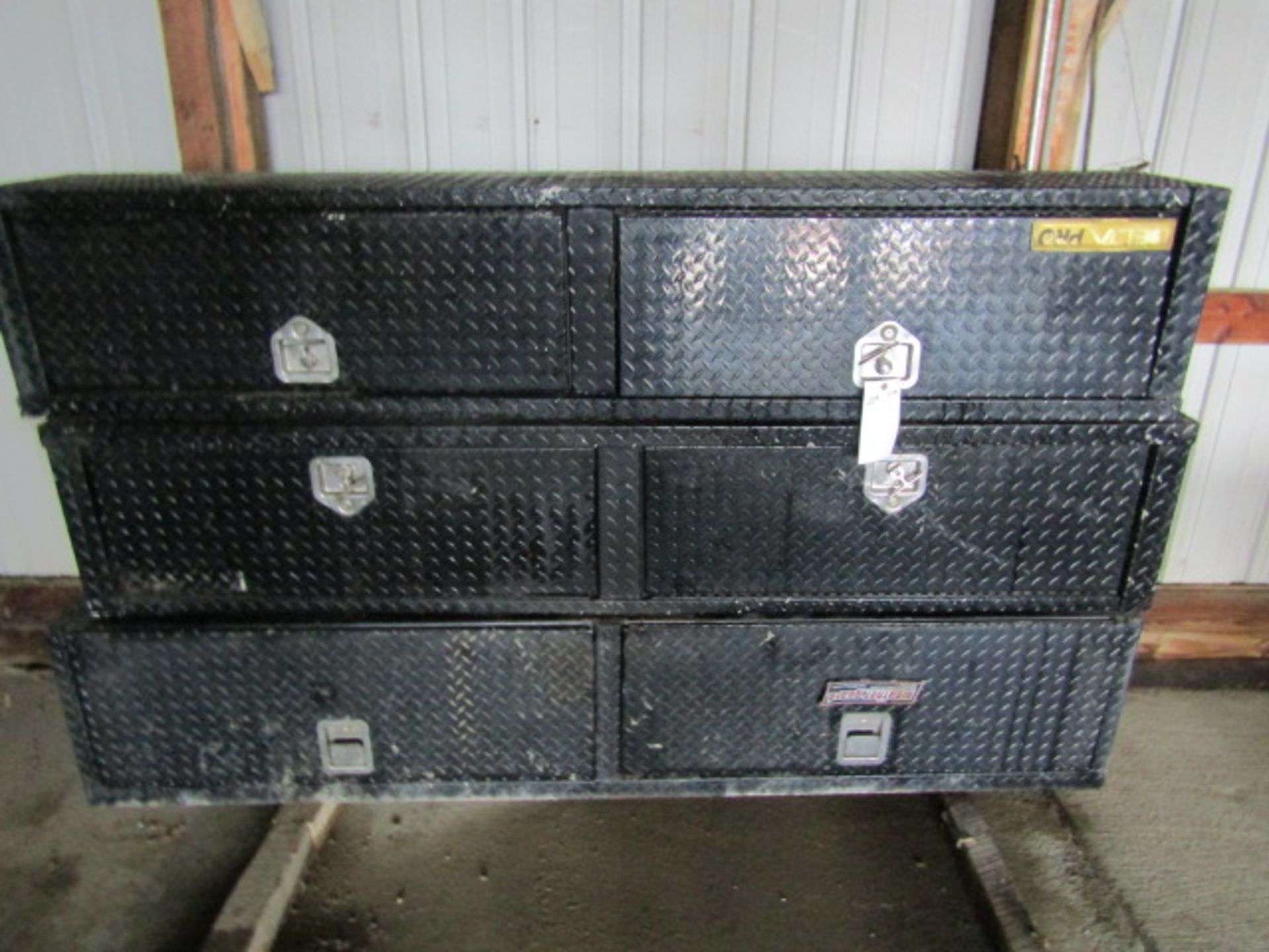 (3) 7'3" Diamond Plate Double Door Storage Box, Weather Guard, - Image 3 of 3