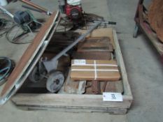 Pallet of Miscellaneous Pans & Blades, Wagman Gold Pro Blade WM 8180, Float Pans, Trowel Jack,