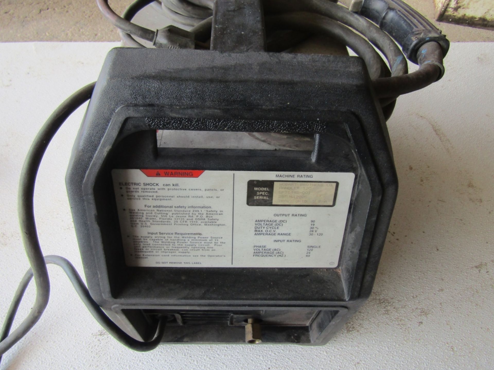 Hobart Handler 120, Serial #295 1S12020CV Power Source & Wire Feeder,, - Image 4 of 6