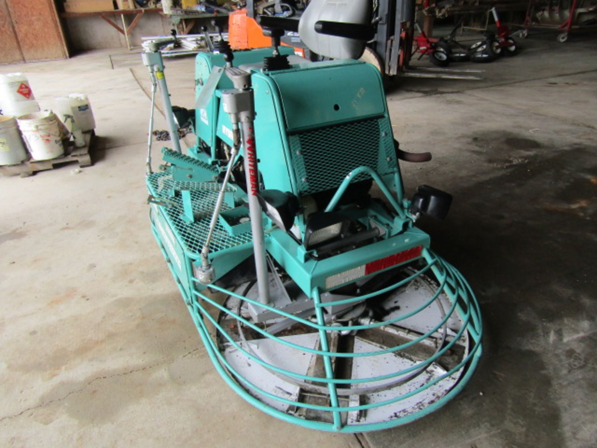 Whiteman Hydrostatic Ride on Power Trowel, Model #HLH38KDICSL, Serial #FA2000371, 48 Hours, Kubota - Image 2 of 15