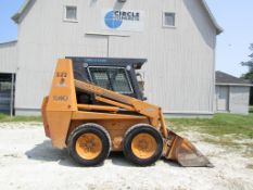 2000 Case 1840 Uni-loader with Bucket, 3106 Hours, ID #JAF0312232, Sims All-Weather Tractor Cabs,