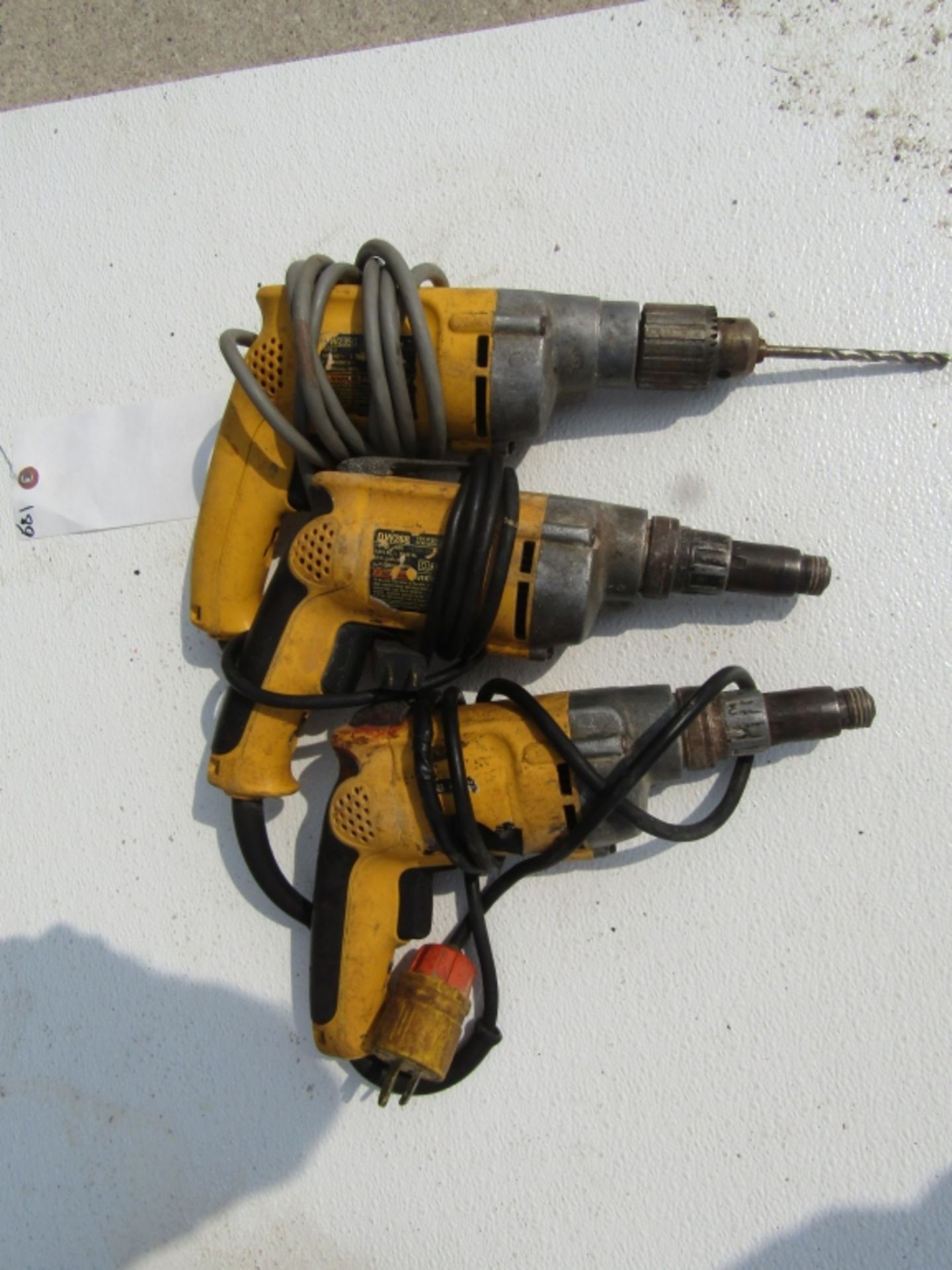 (3) Black & Decker Drills, (1) DW 235G, 120 V, (2) DW268, 120 V,