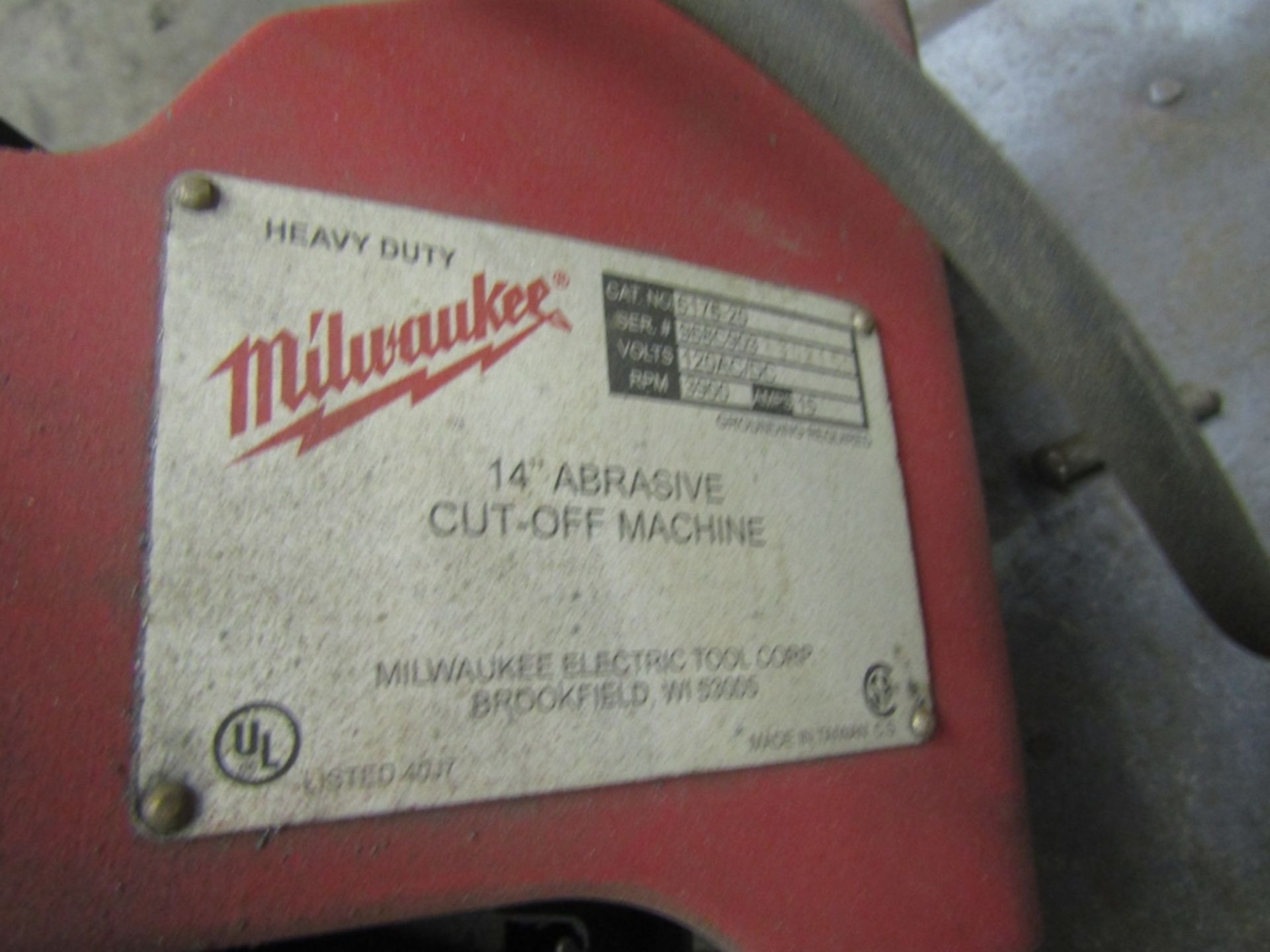 Milwaukee 14" Abrasive Cut-Off Machine - Image 2 of 2