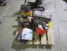 Pallet of Miscellaneous, Husky Portable AC/DC Power System, Craftsmen Air Compressor, etc.