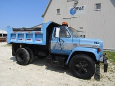 1974 GMC 65400 V-Eight Dump Truck, Dually, VIN #TCE664V609816, 57320 miles, 5 Speed Manual