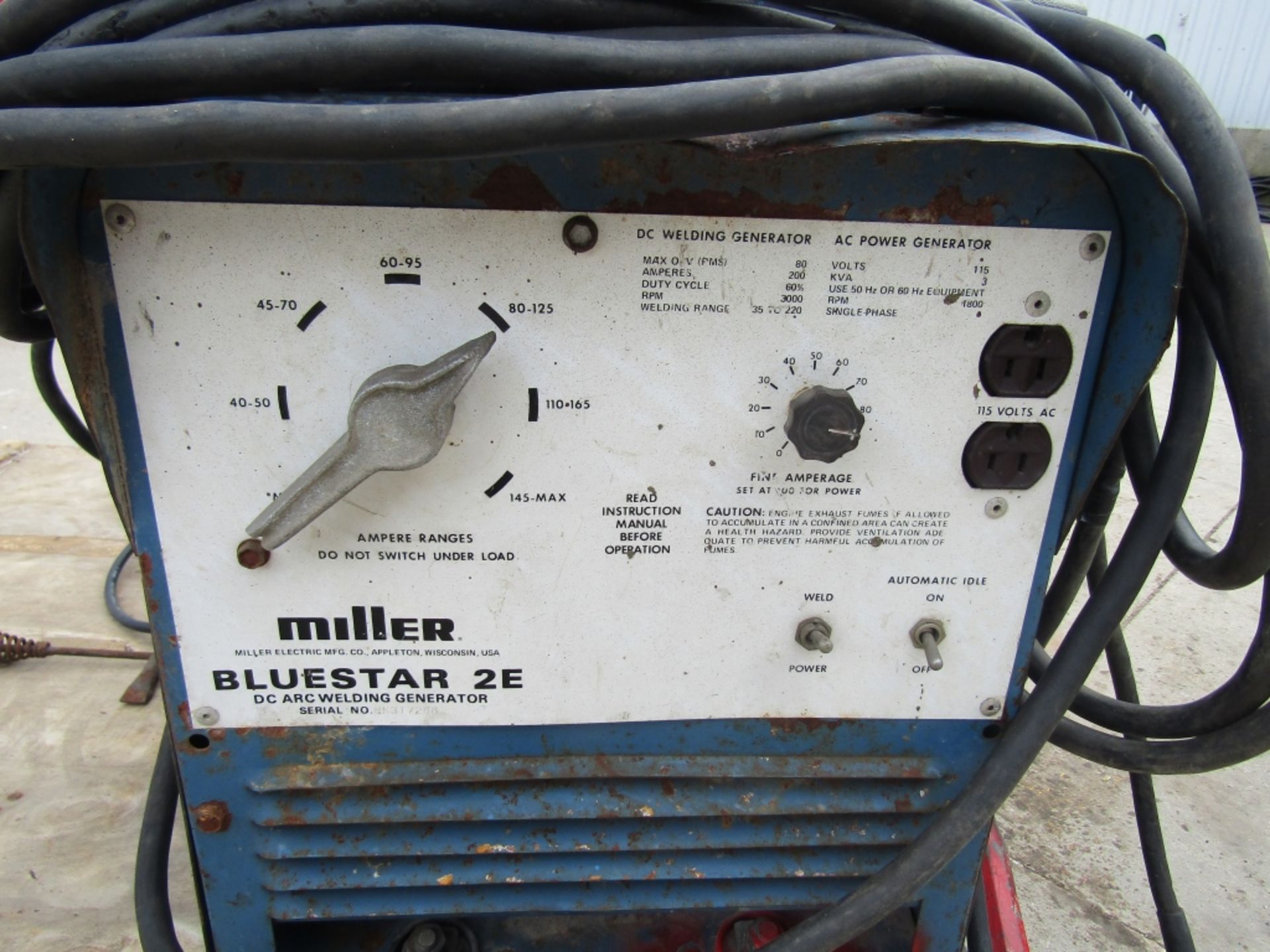 Miller Bluestar DC ARC Welding Generator - Image 4 of 6