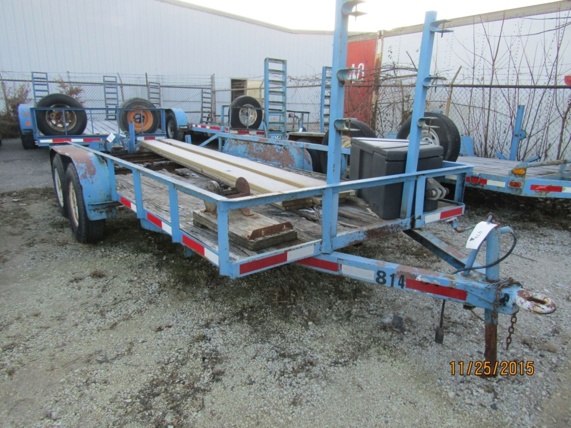 1988 Brewer Tandem Axle Trailer, VIN #068814, Damaged Decking, New Lumber included to fix.