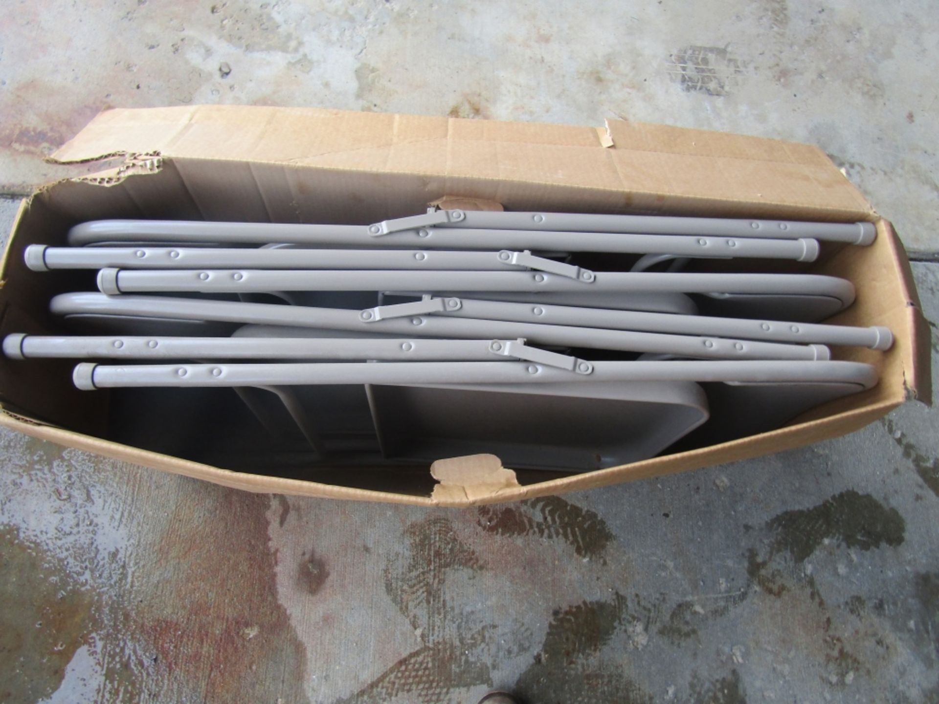 Box of Samsonite Folding Chairs