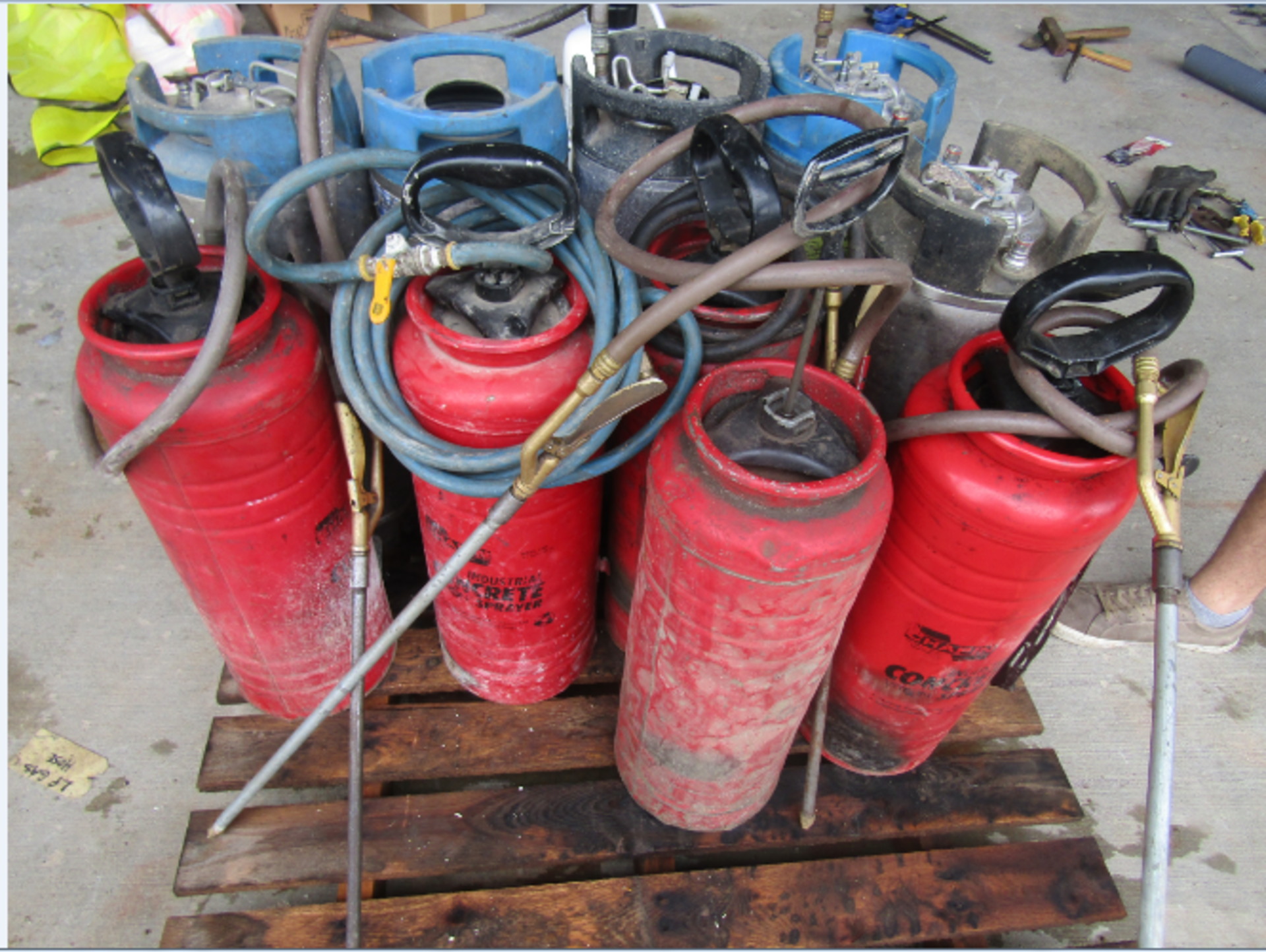 Pallet of Concrete Sprayers