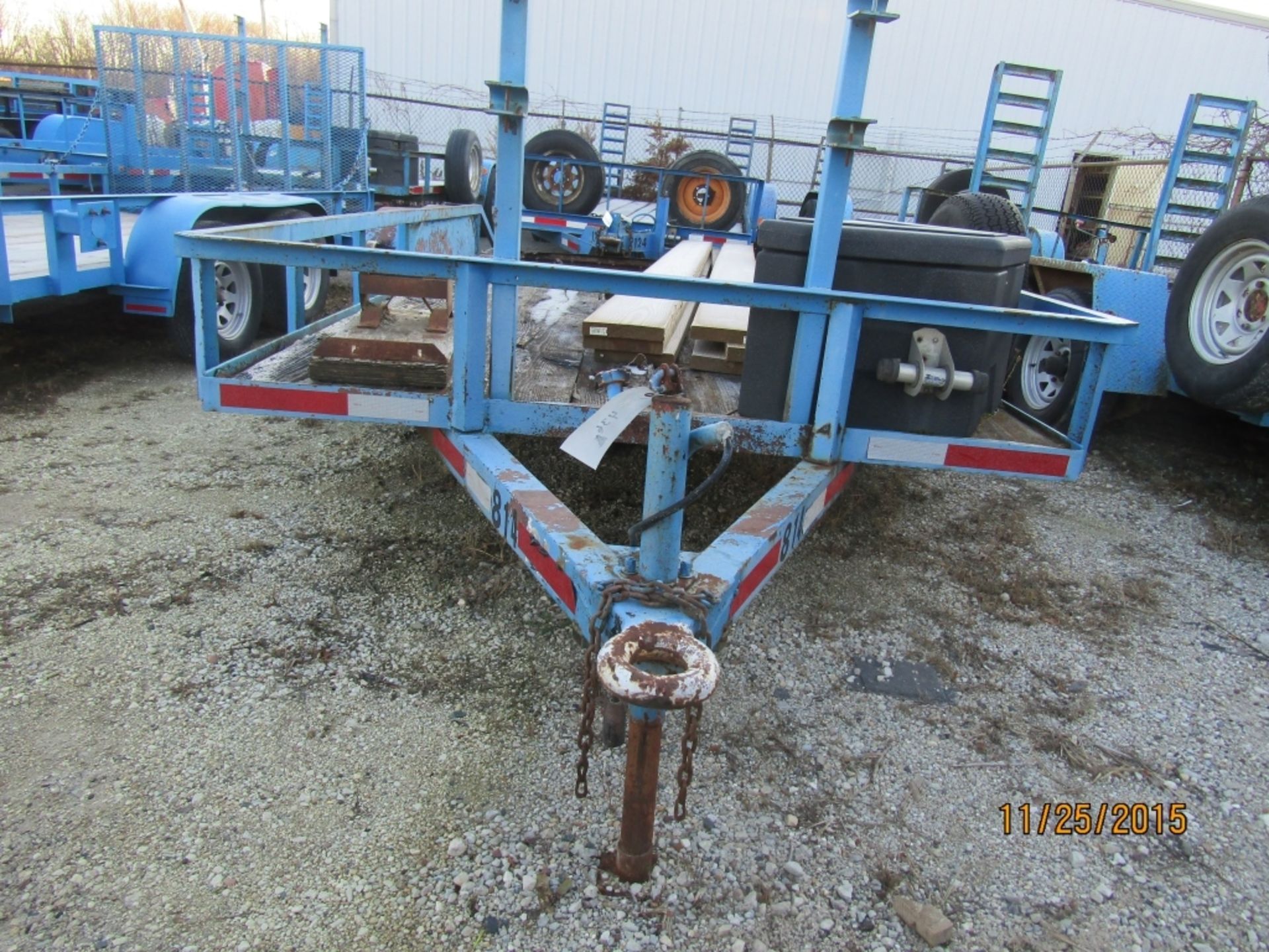 1988 Brewer Tandem Axle Trailer, VIN #068814, Damaged Decking, New Lumber included to fix. - Image 6 of 6