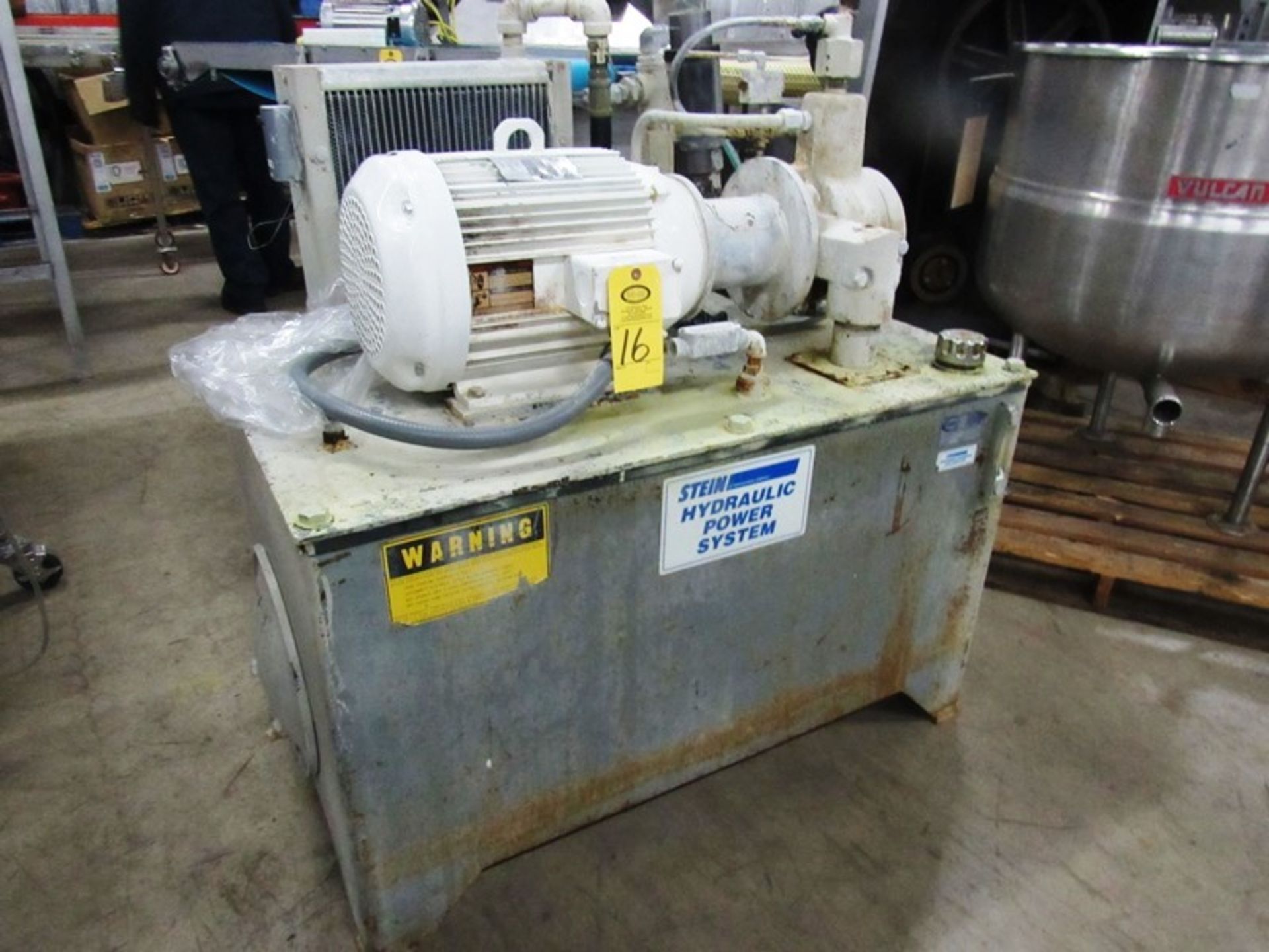 Stein Hydraulic Power Pack, 26" W X 46" L X 21" D reservoir, 20 h.p., 230/460 volt motor on pump,