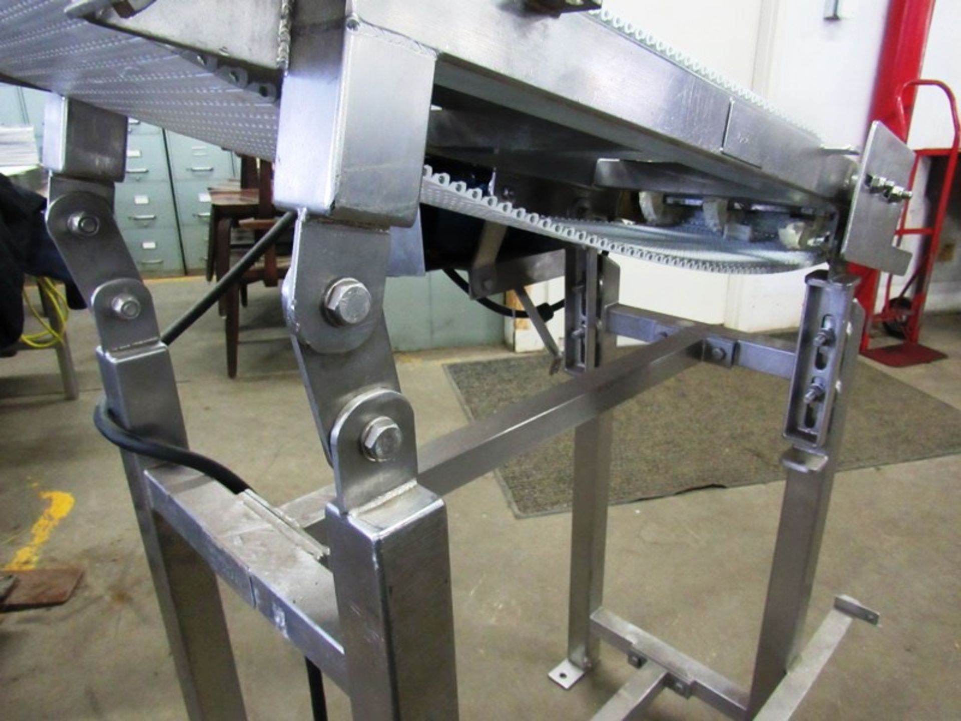 Stainless Steel Conveyor, 12" W X 40" L, adjustable incline to flat, 230/460 volt motor - Image 3 of 3