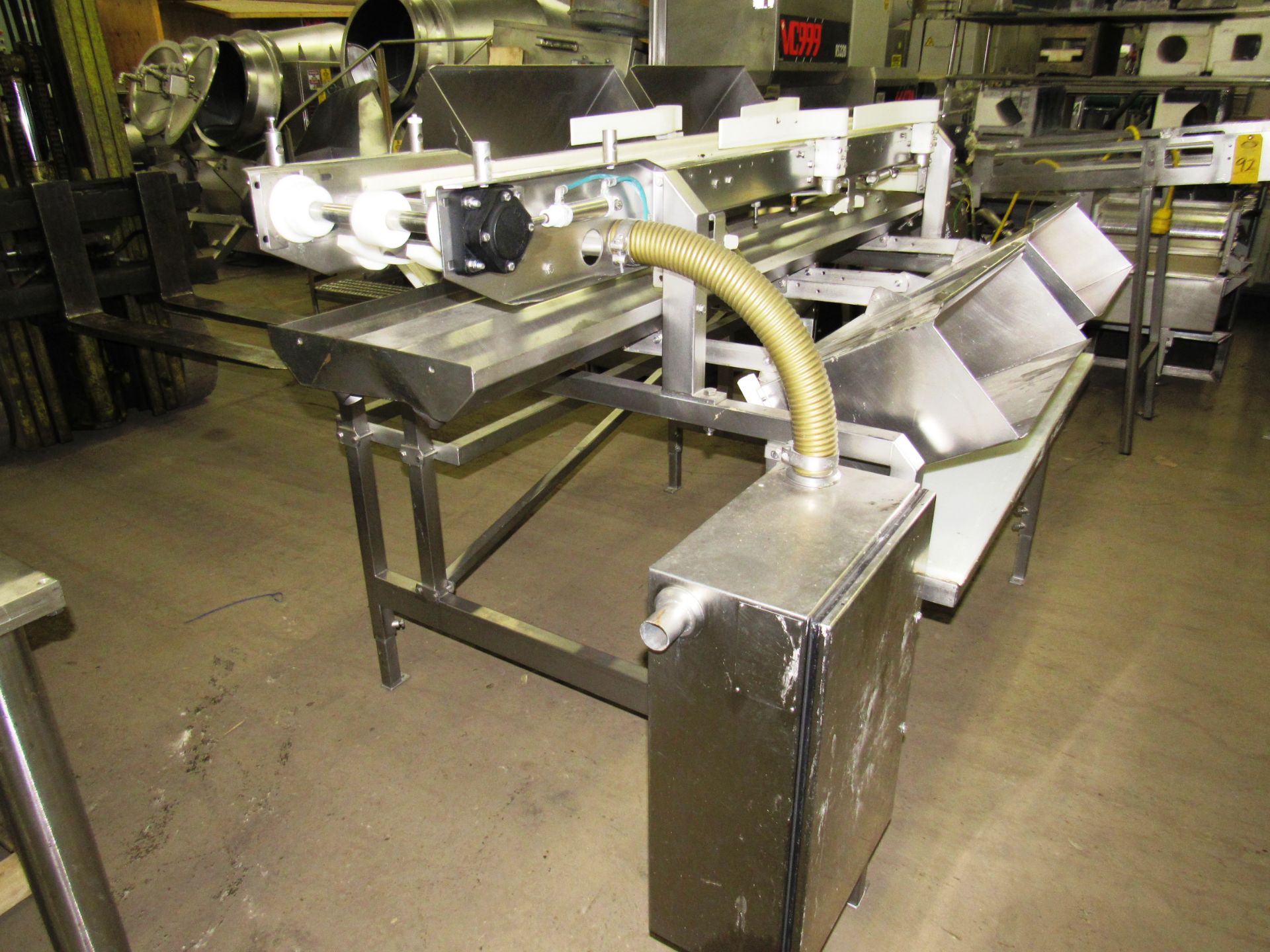 Stainless Steel Grading Conveyor (no belt), 12" W X 88" L, (2) stations each side - Image 4 of 4