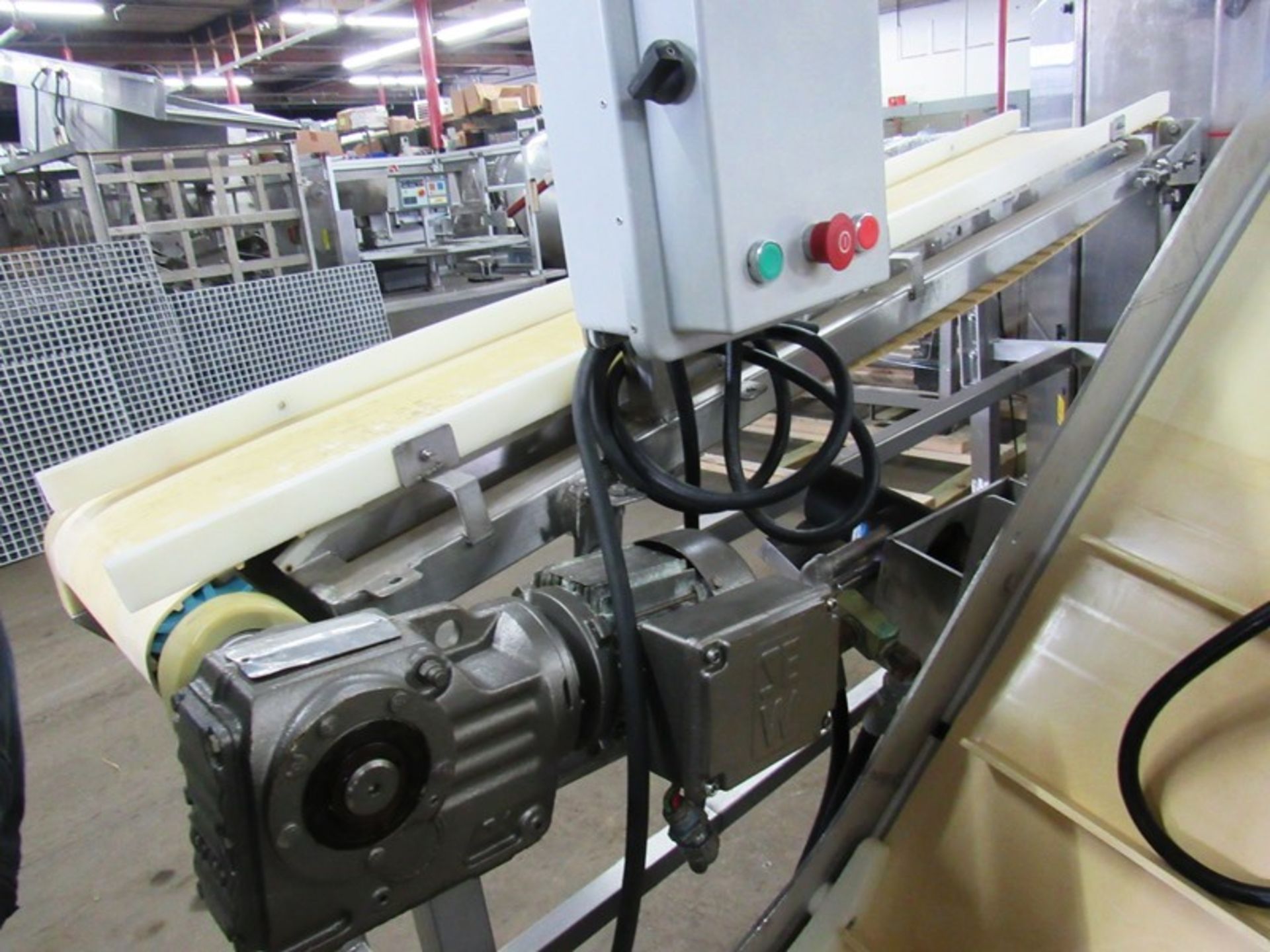 Stainless Steel Conveyor, 12" W X 6' L neoprene belt, adjustable incline to flat, 230/460 volt - Image 2 of 3