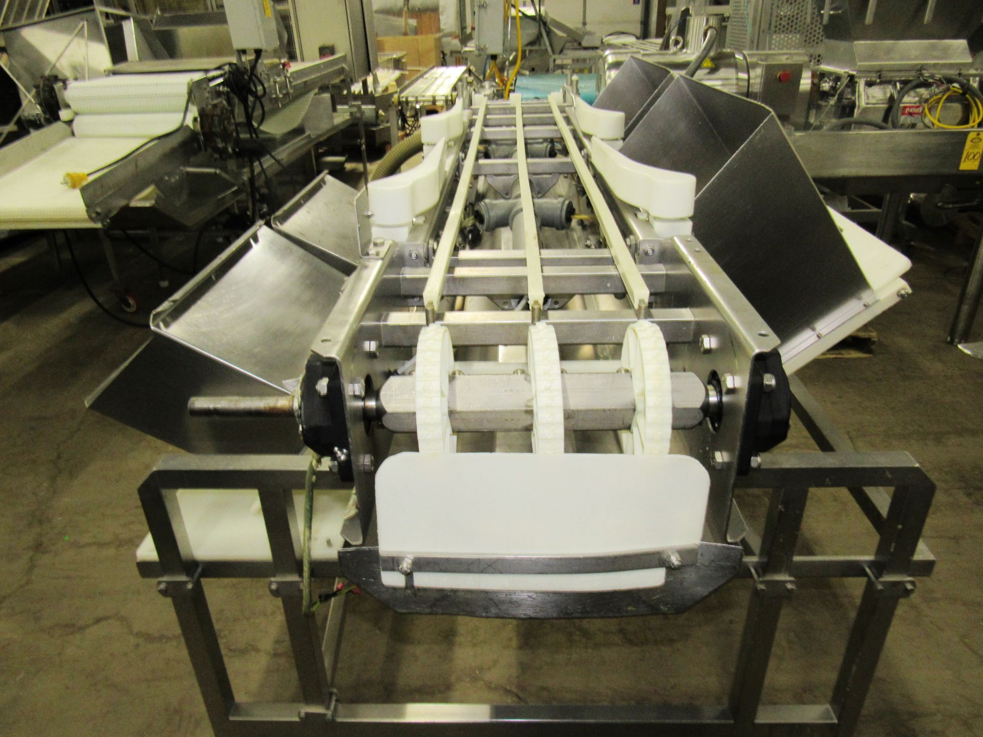 Stainless Steel Grading Conveyor (no belt), 12" W X 88" L, (2) stations each side - Image 3 of 4